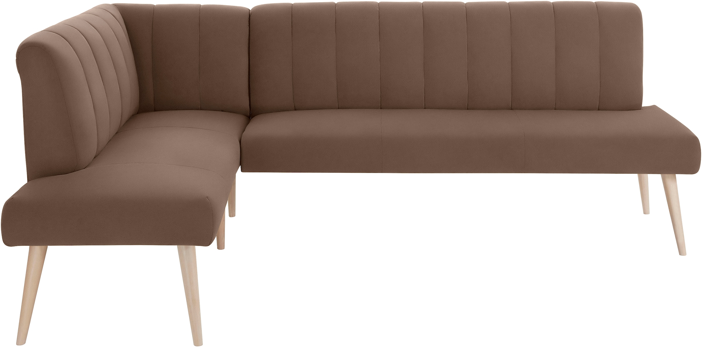 exxpo - sofa fashion Banc d'angle »Costa, moderne Rückensteppung, bequem und elegant, hoher Holzfuss« hochwertig verarbeitet, Frei im Raum stellbar