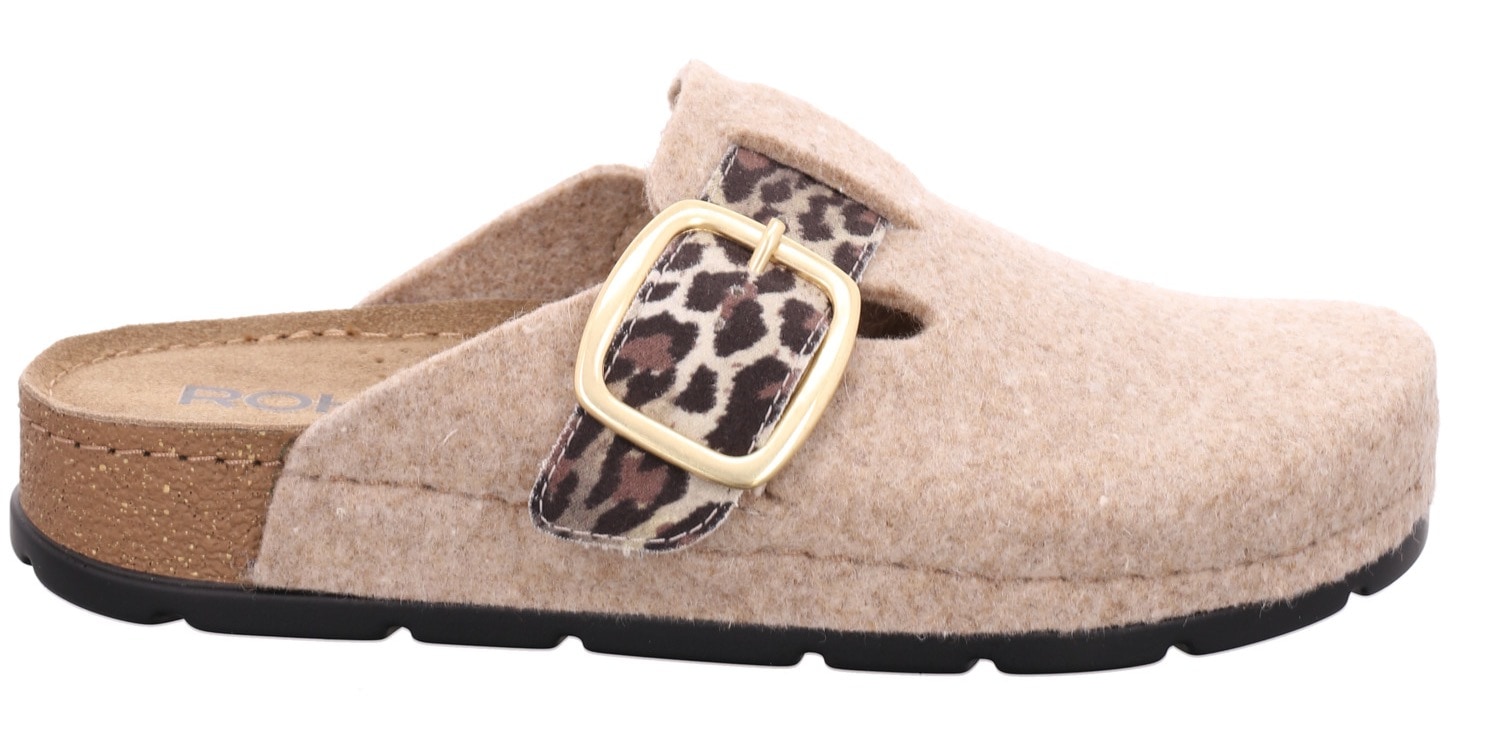 Rohde Pantoffel »SOAVE«  Hausschuh, Filz Clog, Homeslipper mit Plateausohle