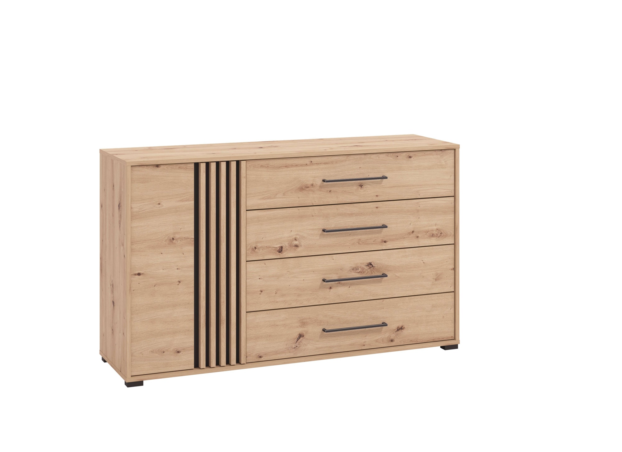 INOSIGN Kommode »Ascalon Sideboard, Breite 138 oder 93 cm, mit ABS Schutzkanten« 3D Optik durch Lamellen/ Paneele, FSC-zertifizierter Holzwerkstoff