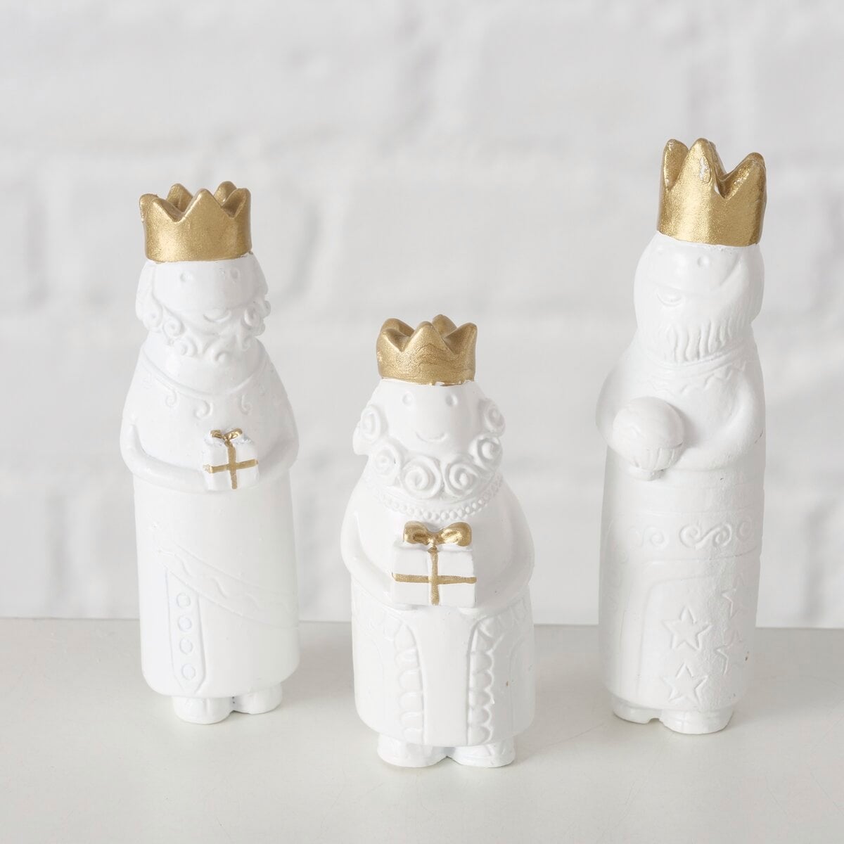 GOODproduct Crèche »1 Stück, 12 handgemalte Figuren, Elegante Schwarz-Weiss-Optik« Handgemalte Figuren mit liebevollen Details, Höhe 32 cm