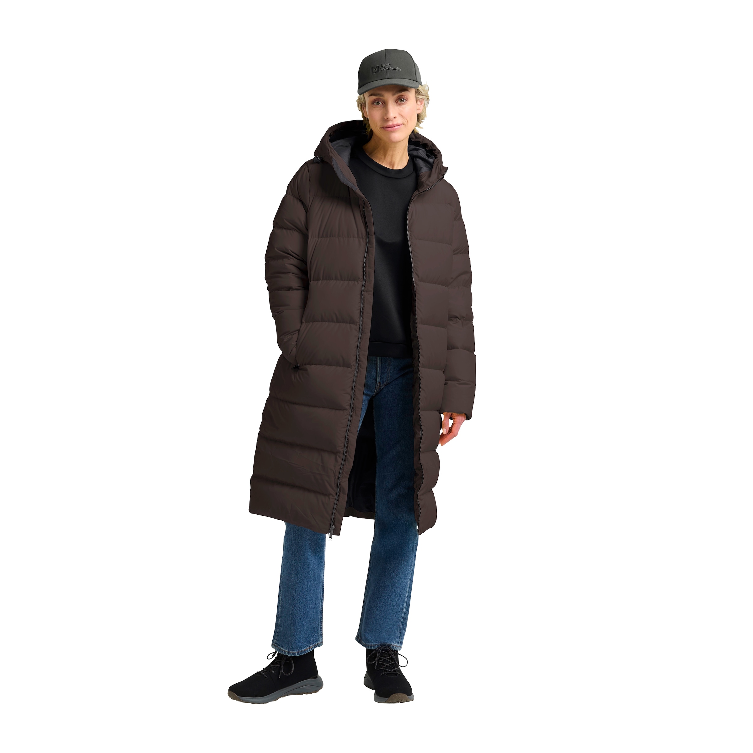 Jack Wolfskin Manteau en duvet »FROZEN PALACE COAT W RDS« mit Entendaunen- und Federfüllung, mit individuell anpassbarer Kapuze