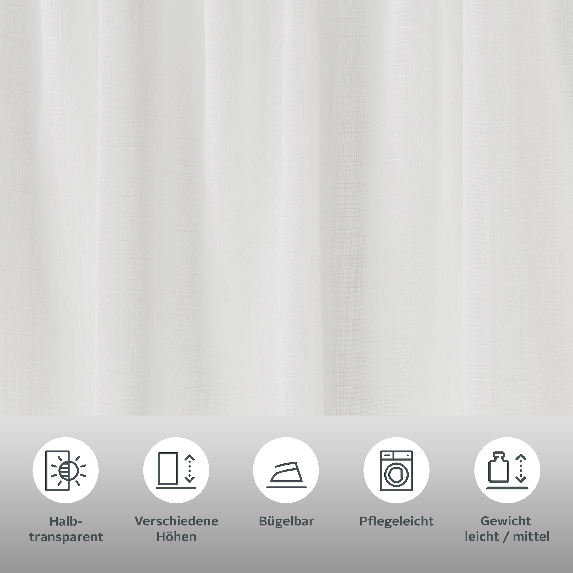 Home affaire Collection Rideau »Linsdorf« Bande multifonctionnelle 1 cuis tlg. Leinenstruktur, halbtransparent