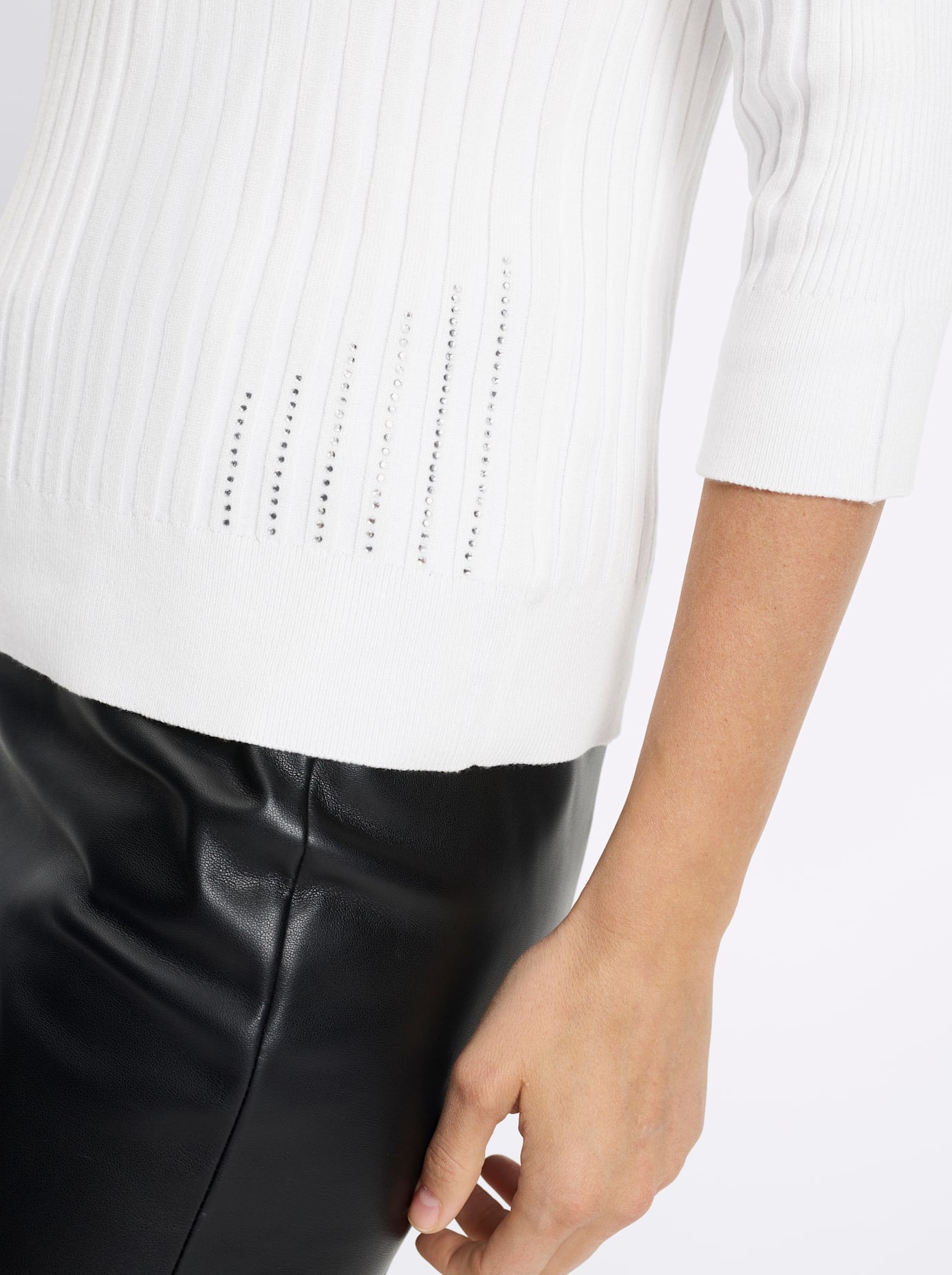 heine Pull à manches 3/4 »Feinstrickpullover«