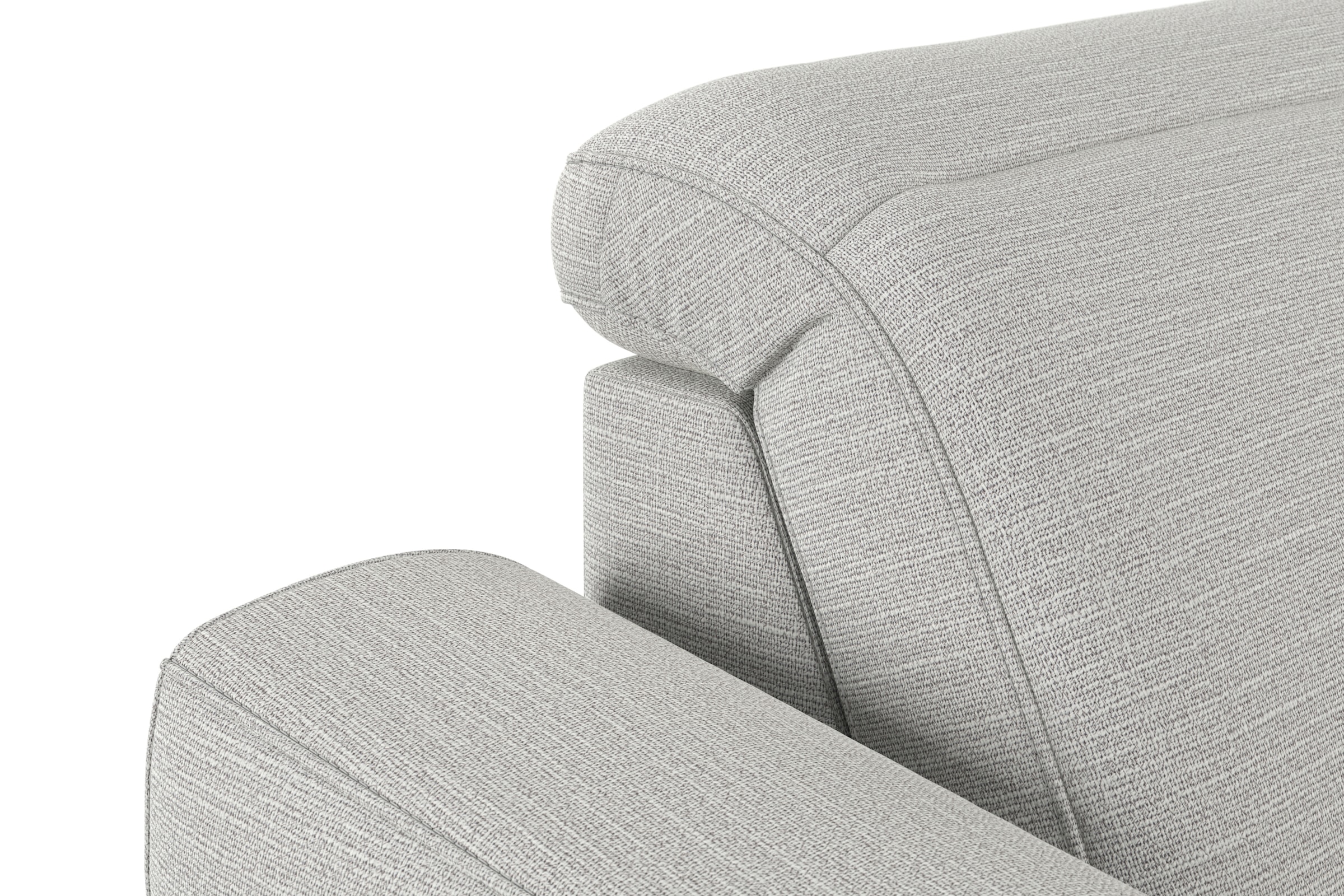 sit&more Canapé d'angle »Dundee L-Form« mit Federkern und Edelstahlfüssen, wahlweise mit Kopfteilverstellung