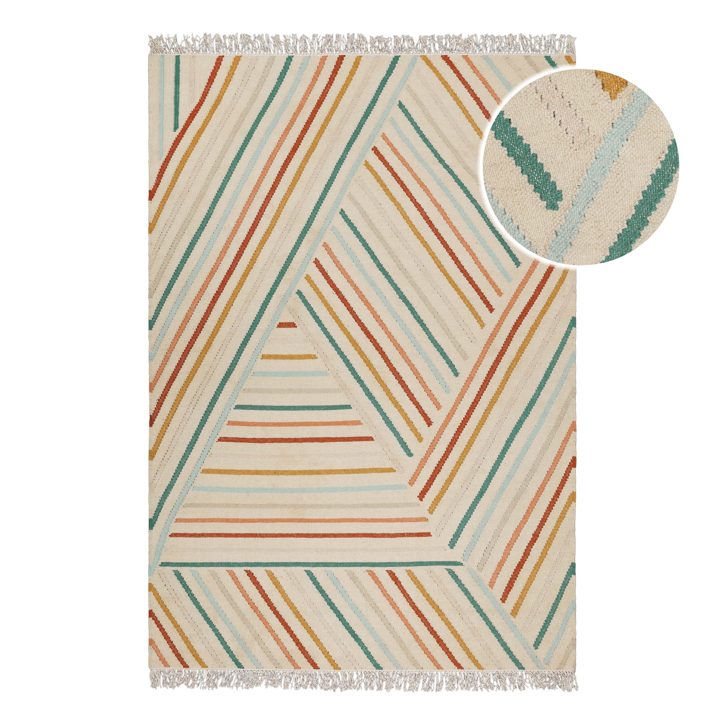 Wecon home Tapis »Modern Pop« Rectangulaire 5 mm Höhe handgewebt, robust, strapazierfähig, skandinavisch, Naturfaser