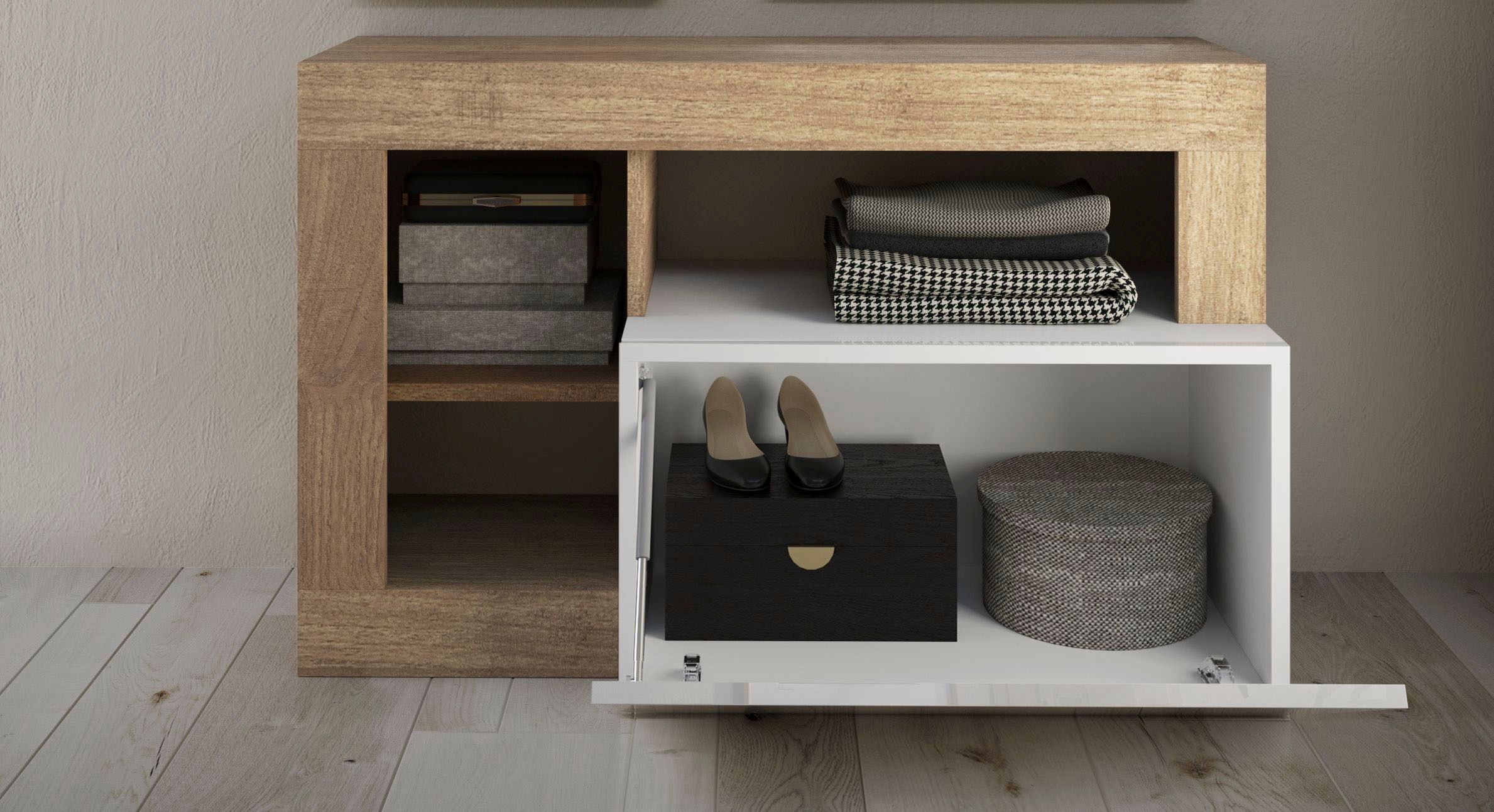 Home affaire Garderobenschrank »Hamburg, Breite 91 cm« mit 1 Klappe