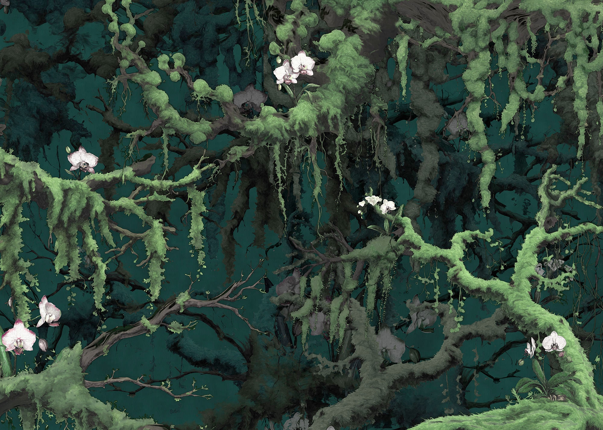 Komar Fototapete »Komar Vlies Fototapete - Orch-Idee - Grösse 350 x 250 cm« bedruckt glatt