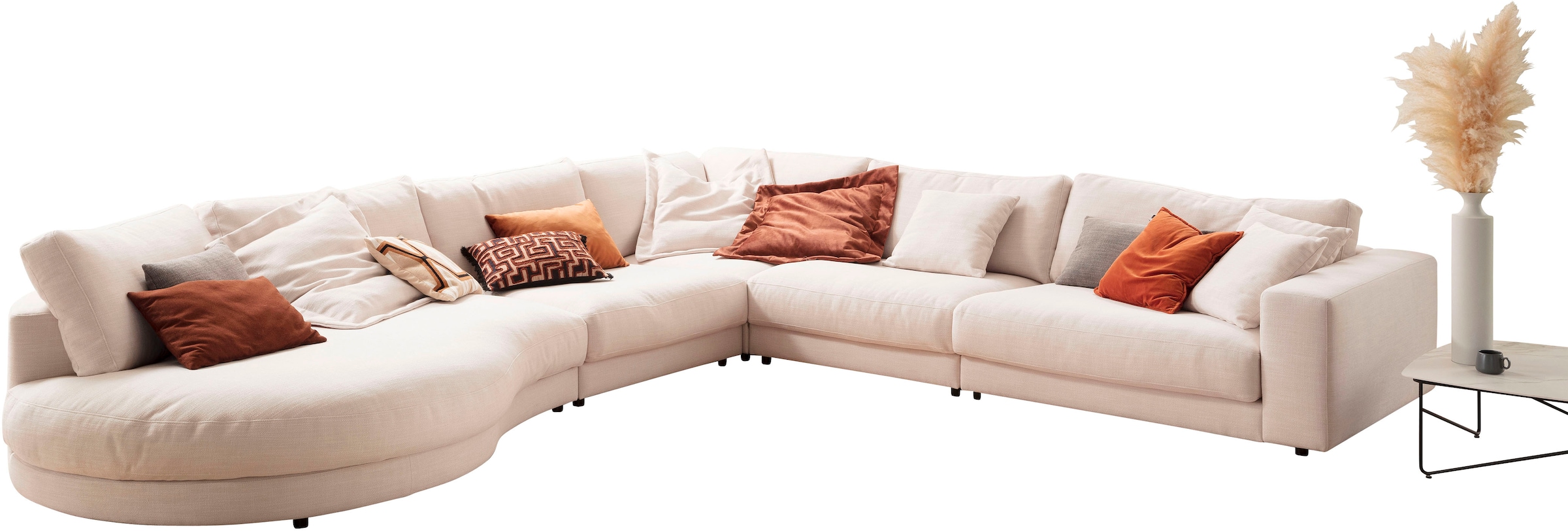 3C Candy Canapé d'angle »Enisa II, bequem und komfortabel,  Mega Familiensofa, L-Form« incl. 3 coussins volants, au choix avec housse anti-taches Easy care