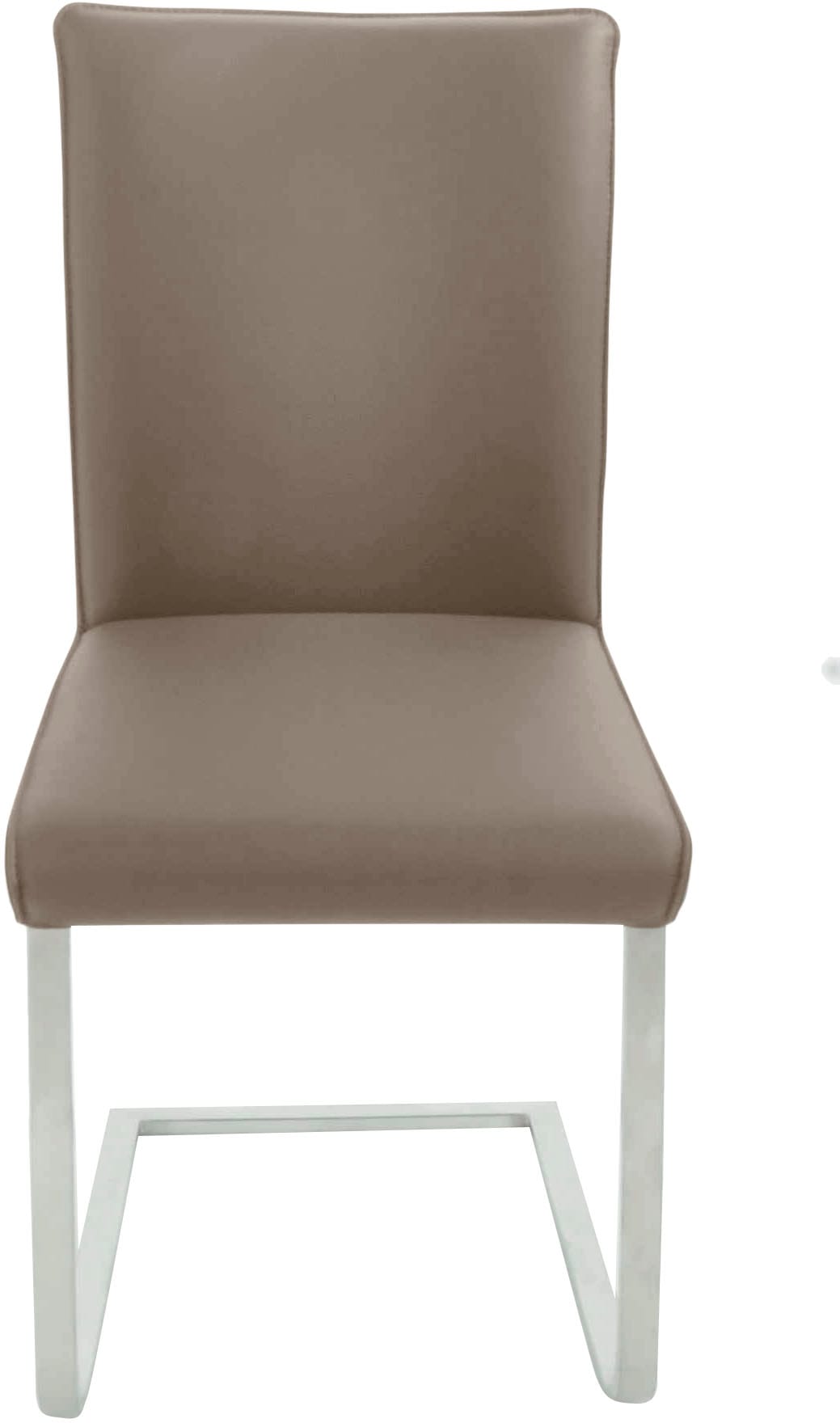 K+W Komfort & Wohnen Chaise cantilever »Santos III« () avec couture sellier, structure en acier inoxydable, confort d'assise haut de gamme