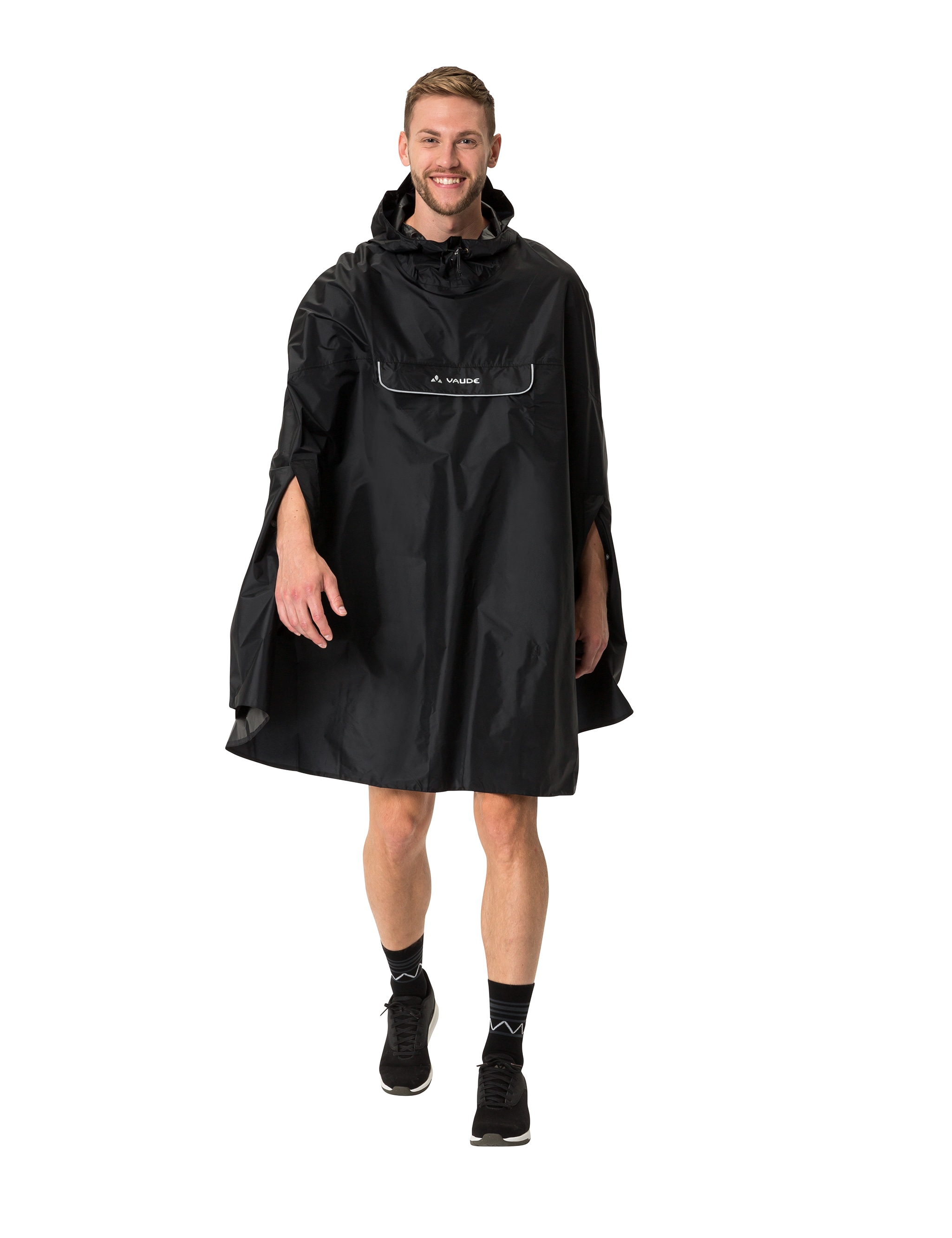 VAUDE Regenponcho »VALDIPINO PONCHO« 1 Stk. tlg. Wasserdicht, windabweisend, wasserabweisend – Übergangsjacke