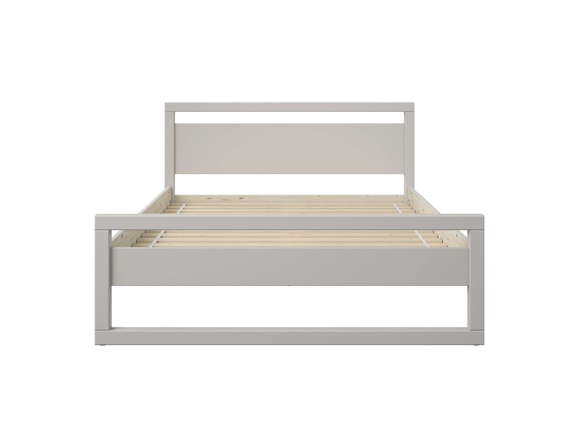 GOODproduct Massivholzbett »Wellow , Kaschmir-Beige-Beige, Kiefer, inklusive Lattenrost« Liegefläche 140x200 cm,  nordisch-modern, bis 180 kg belastbar, FSC® & Made in Europe