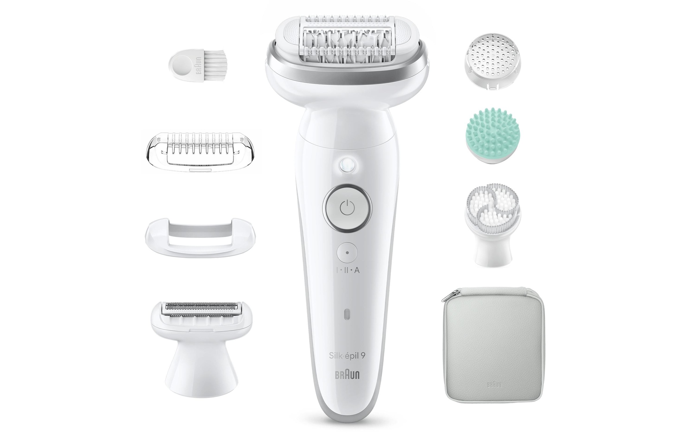 Braun Epilierer »Silk-épil 9 SES9-080« All-in-One Set, Wet & Dry, Peelingbürste, Massagepad, Rasieraufsatz