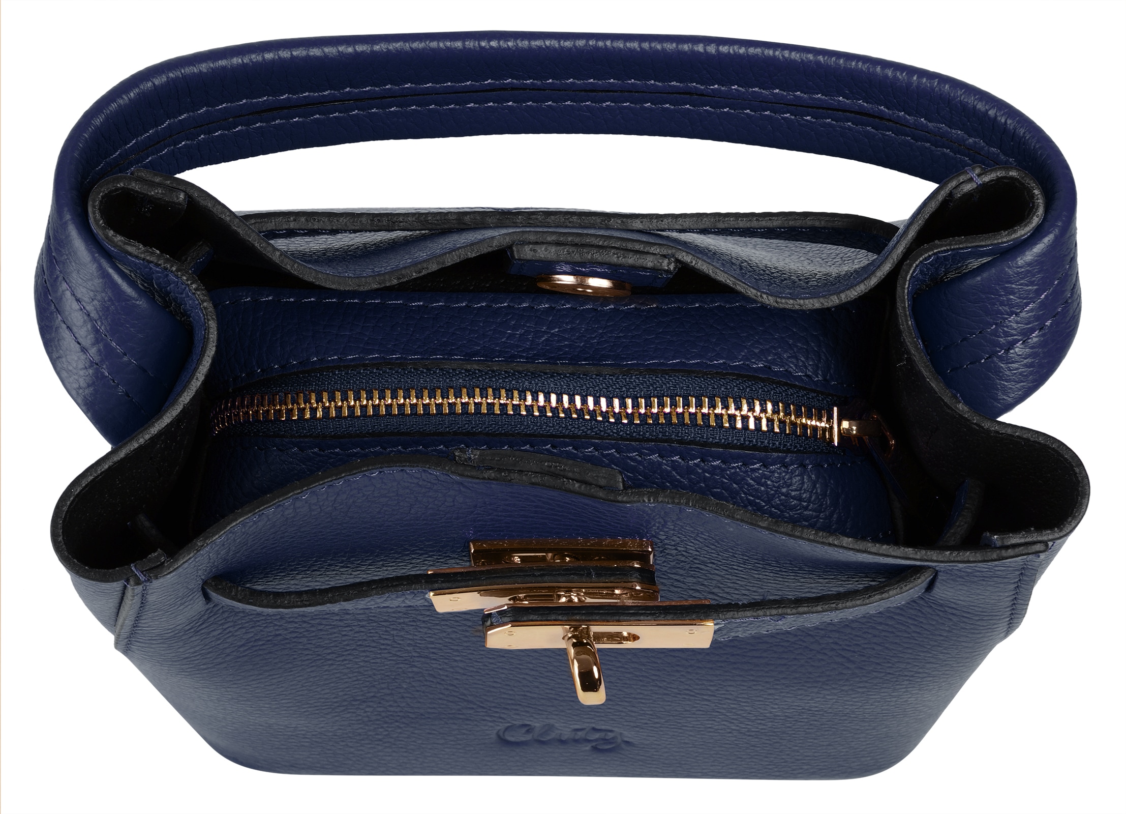 Cluty Umhängetasche echt Leder, Made in Italy