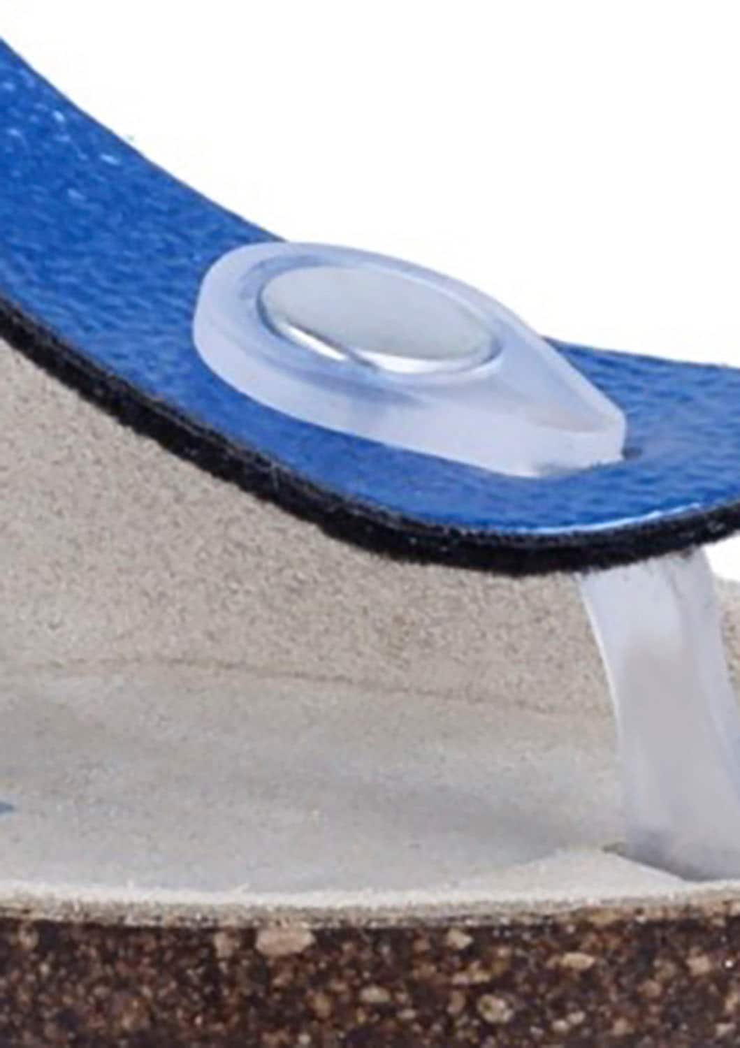 Richter Zehentrenner »Bio WMS: weit«  Pantolette mit Metallic Look, Grössenschablone zum Download