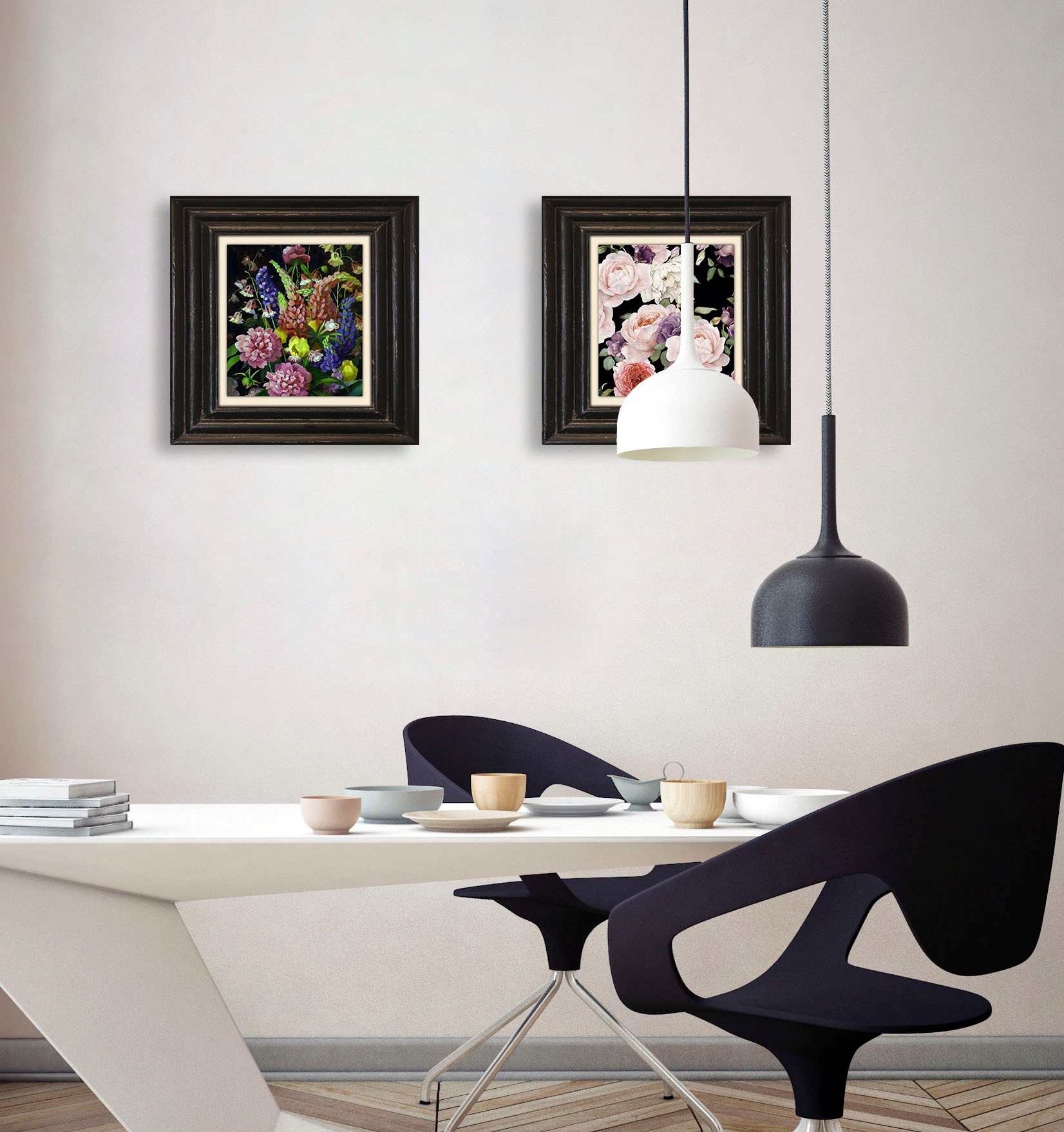 queence Leinwandbild »Blumen« Blumen | Blumenbilder | Garten | Gartenbilder | Kunst | Stillleben Premium-Leinwandstoff, Handarbeit aus Deutschland, 40x40cm