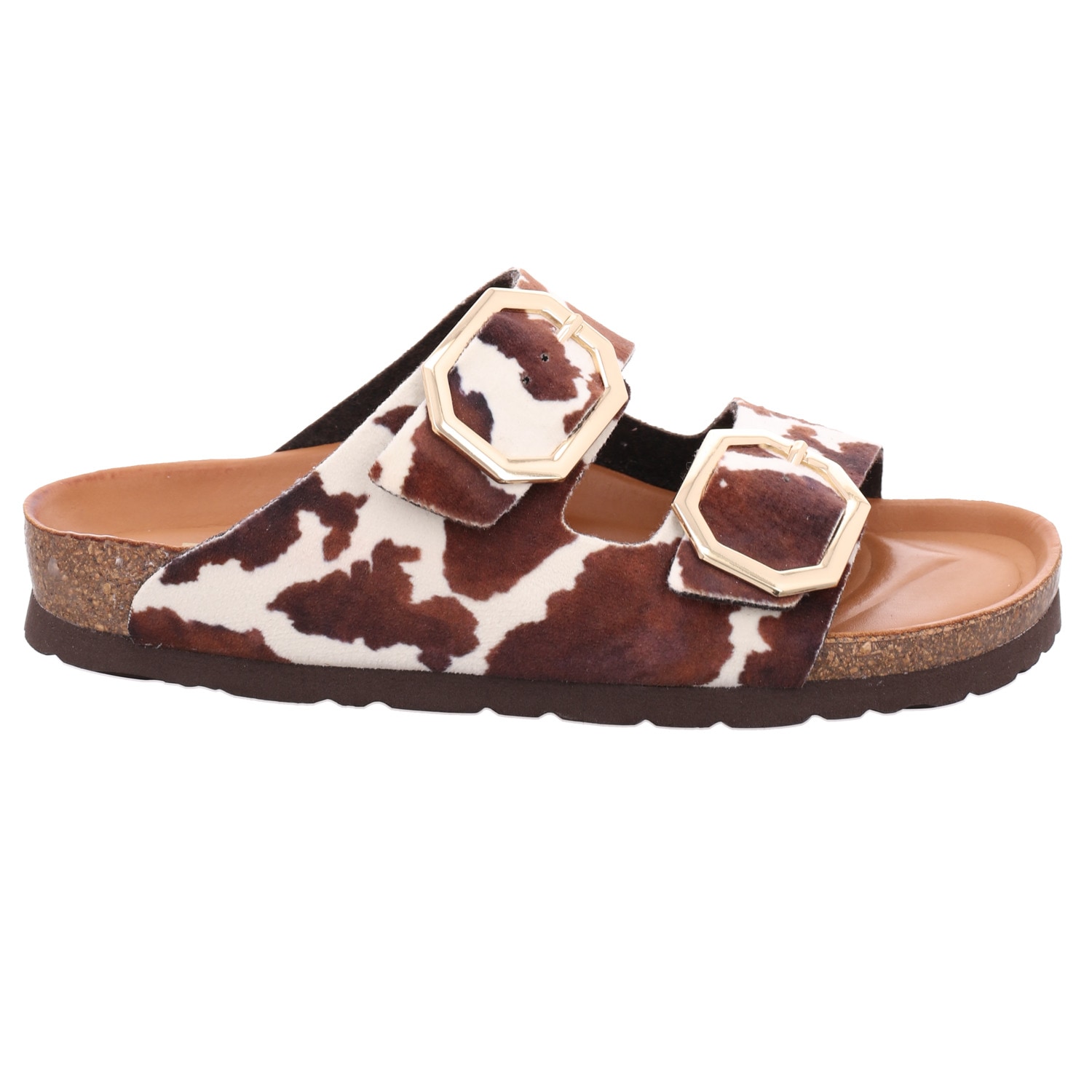Rohde Pantolette »Alba Giraffe«  Sommerschuh, Hausschuh mit angesagtem Kuhfell-Print