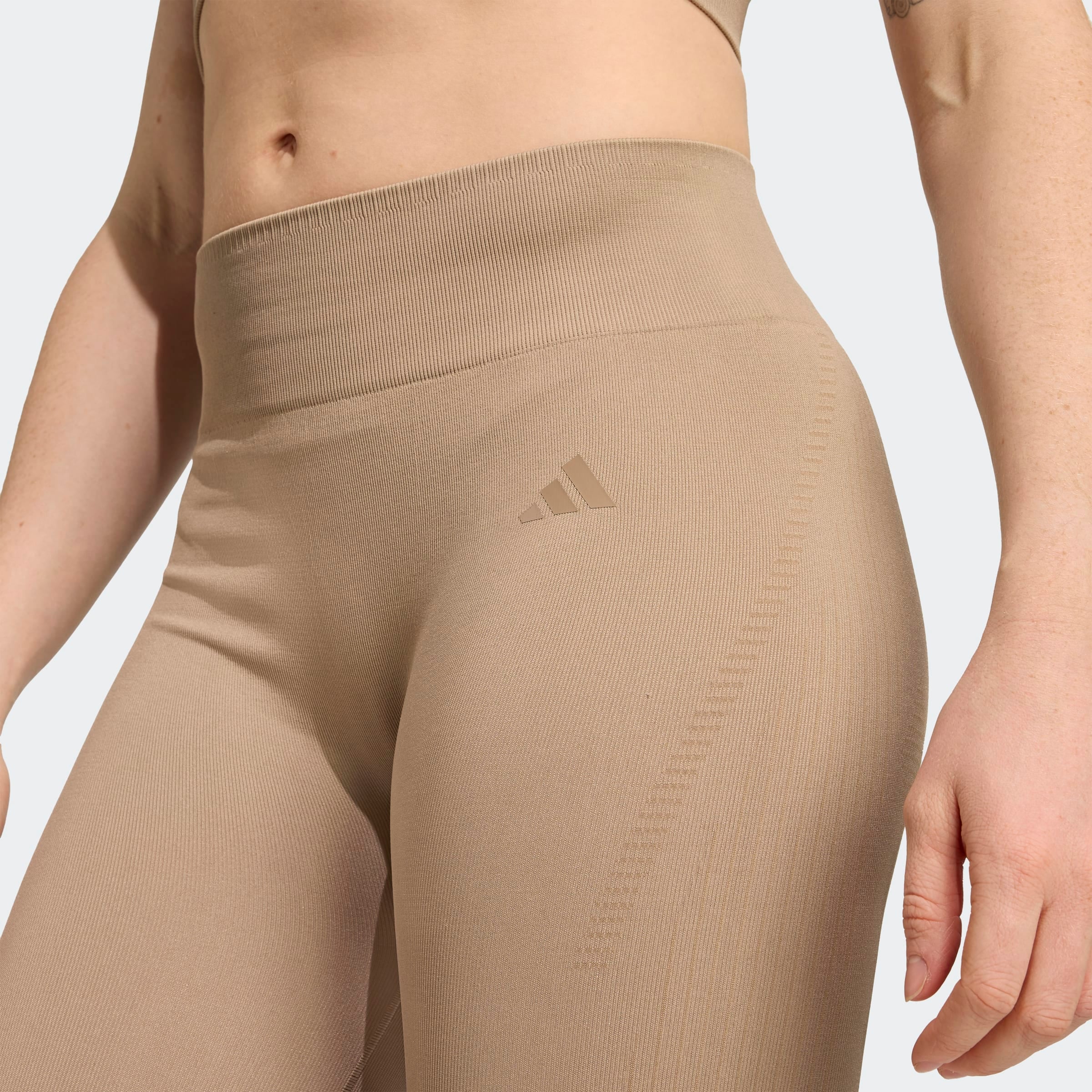 adidas Performance Trainingstights »WORKOUT ESSENTIALS FULL-LENGTH KNIT LEGGINGS«  nahtloses Strickmaterial, stützend, mit CLIMACOOL