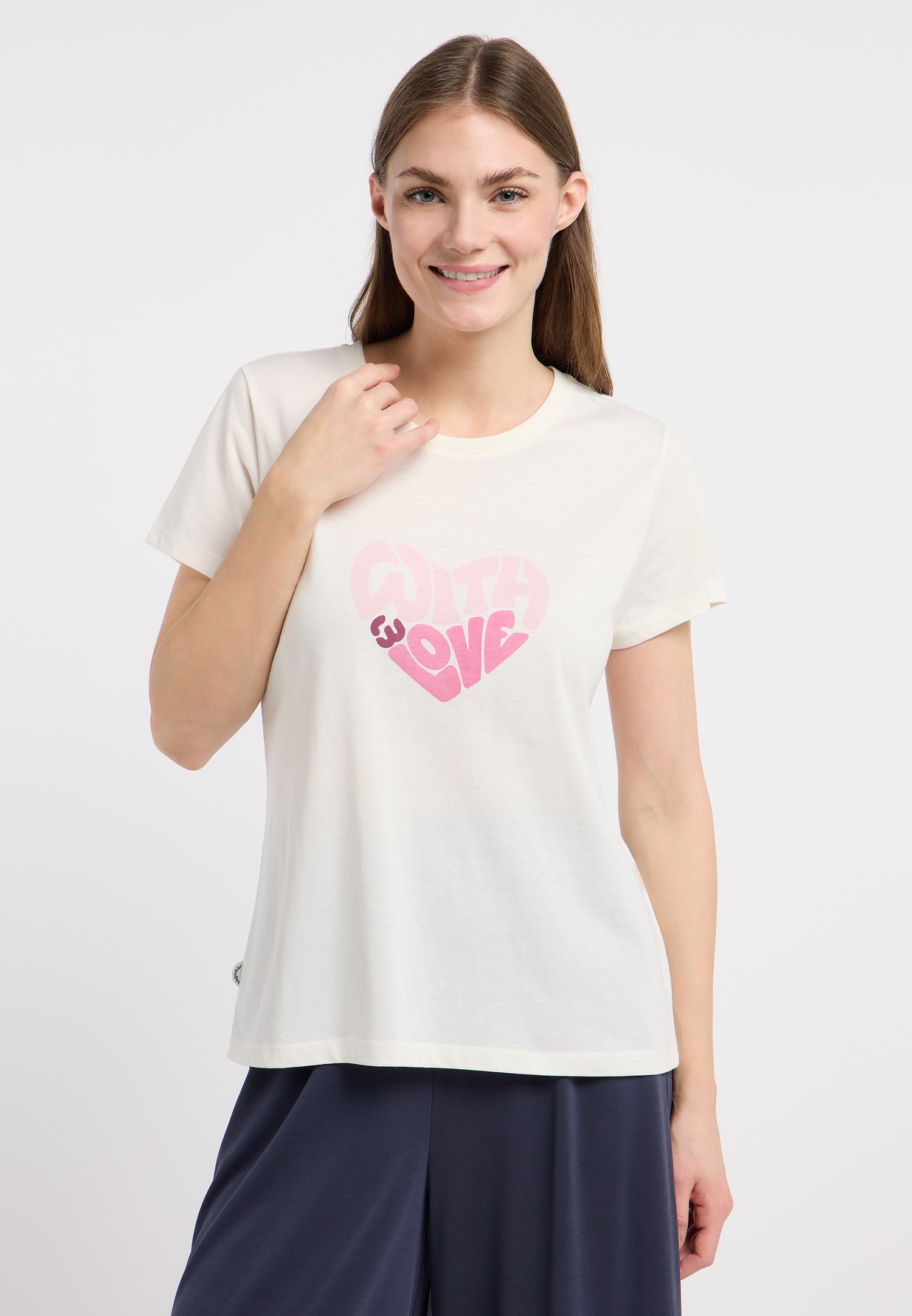 Ragwear T-shirt à manches courtes »MINTTA PP« Coupe classique avec imprimé cœur et finition douce