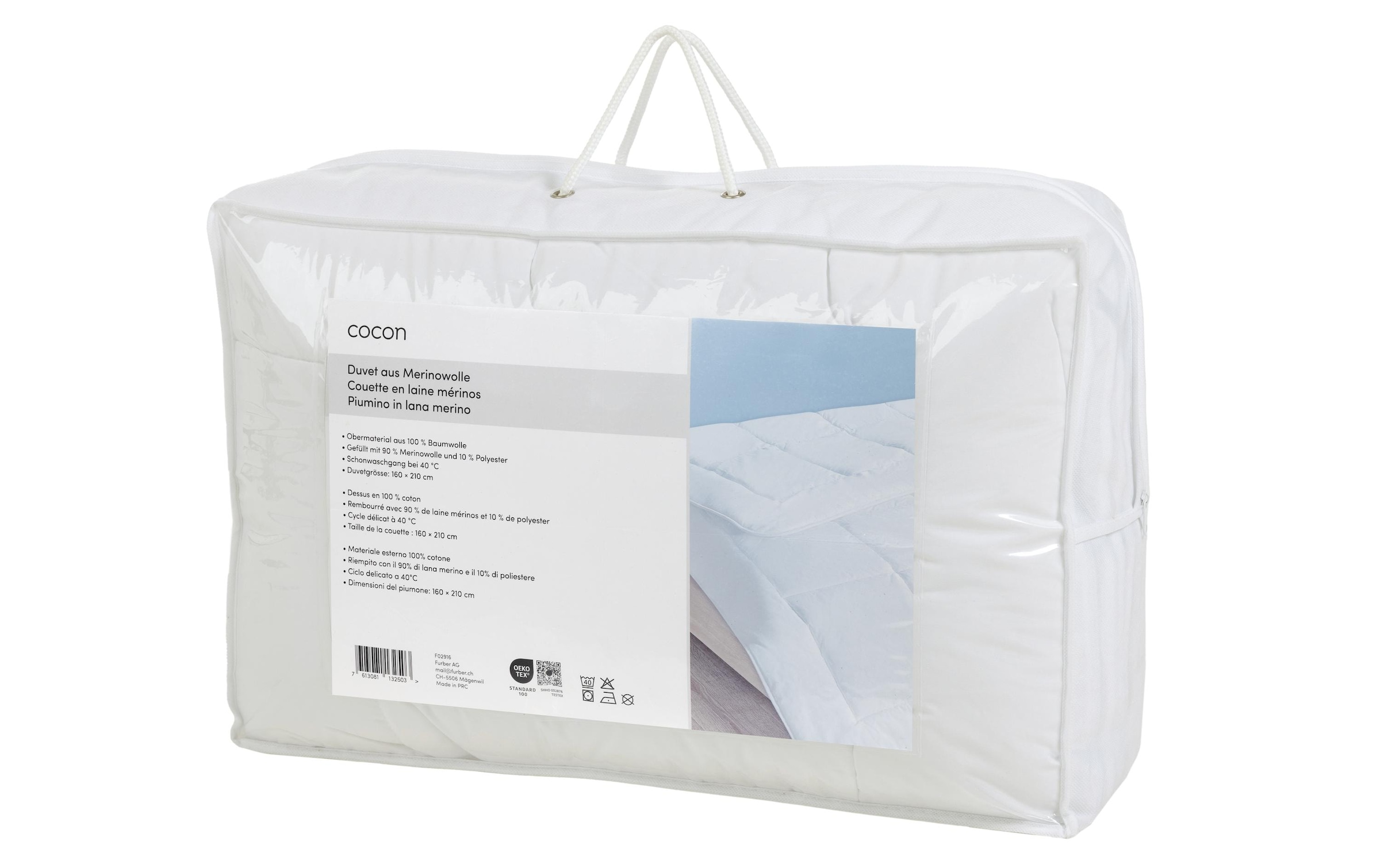 Cocon Couette en fibres naturelles »Duvet Merinowolle« normal Füllung 90 % Merinowolle, 10 % Polyester 1 cuis tlg.