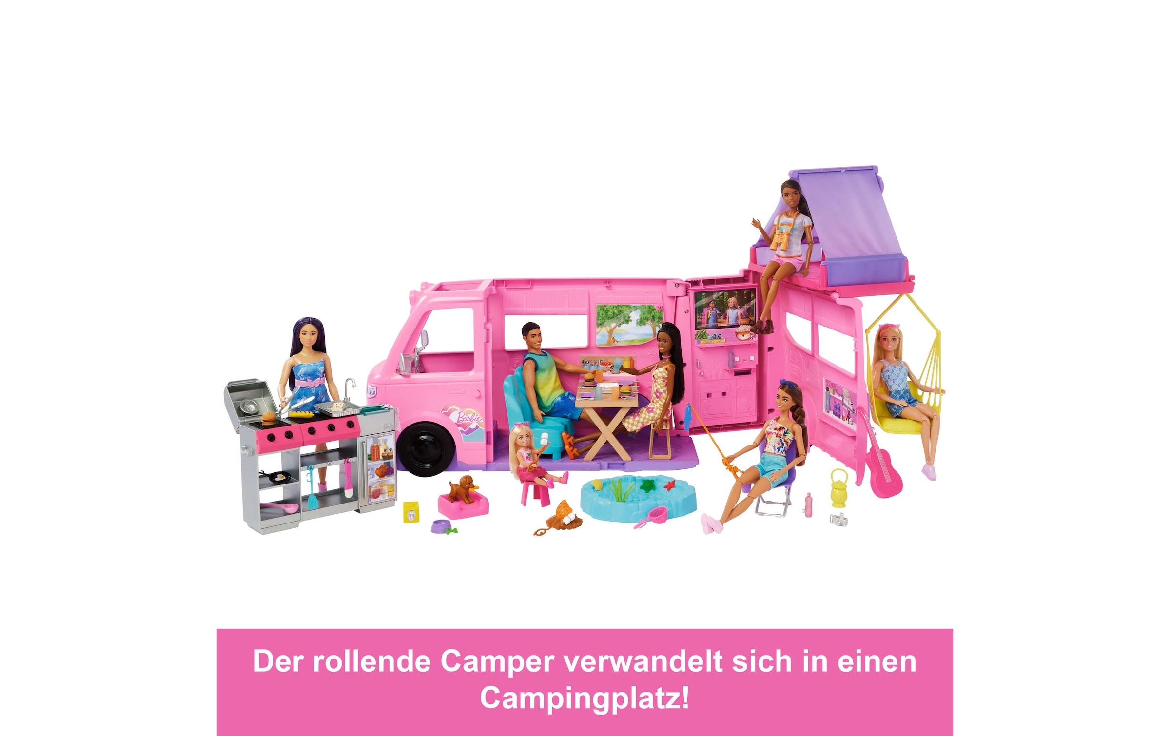 Barbie Spielwelt »Super Abenteuer-Camper Spielset mit Dachzelt«