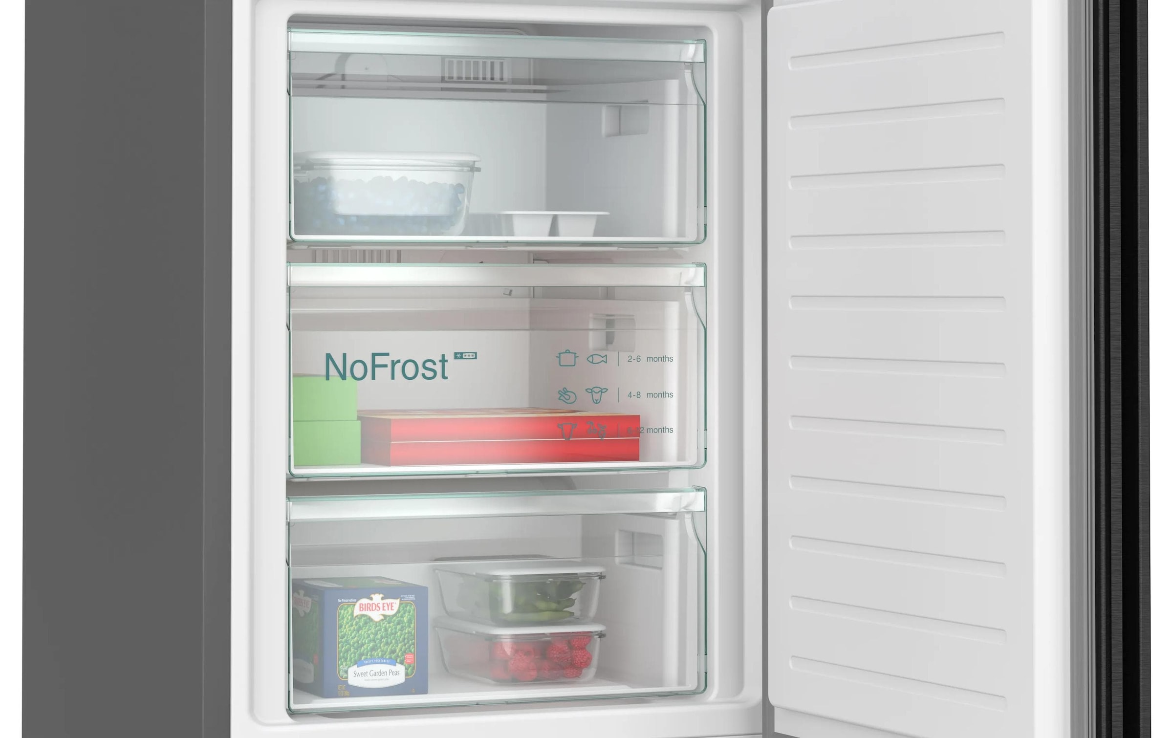 SIEMENS Combiné réfrigérateur/congélateur iQ700 »KG39NSBBF« 203 cm hoch 60 cm breit Elegantes Design in mattem Schwarz und kein Abtauen dank Total noFrost