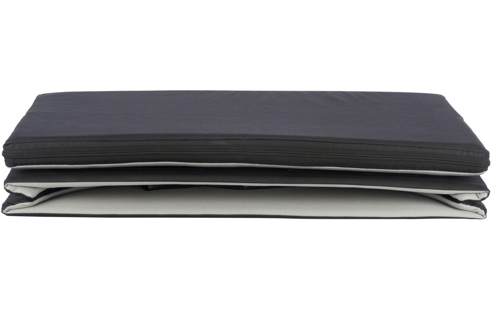 TRIXIE Siège-auto pour chien »Doppelt, 80 × 28 × 39 cm, Schwarz/Grau« Polyester