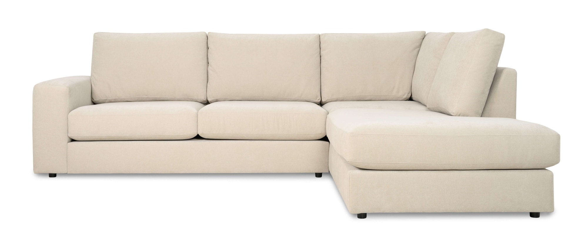 GOODproduct Canapé d'angle »Nivette, weiches Chenille« Breite 292 cm, L-Form, bodentief, mit Wellenunterfederung