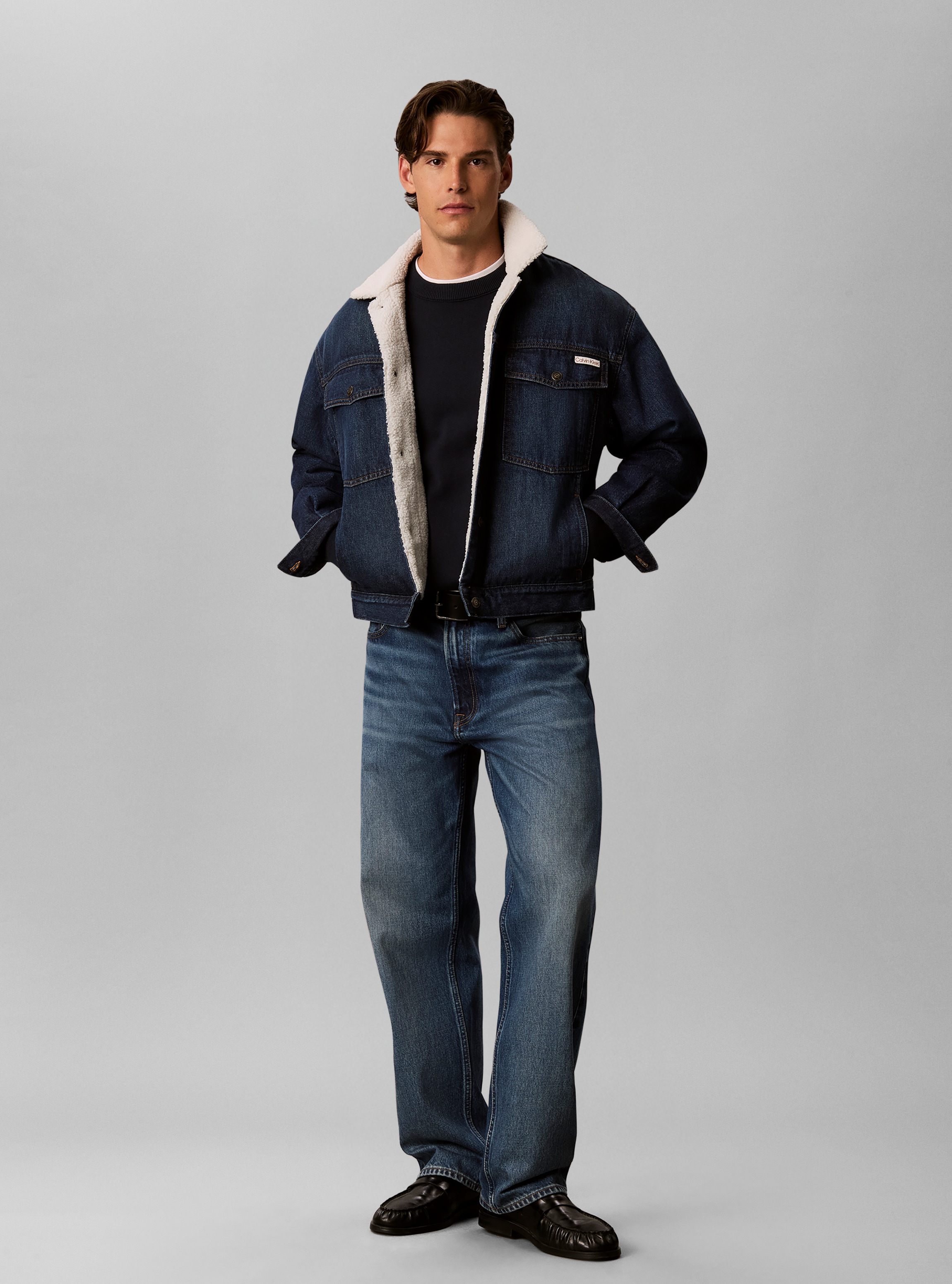Calvin Klein Jeansjacke »ARCHIVE 90S SHERPA TRUCKER CLAYT« ohne Kapuze Regular fit mit weichem Futter