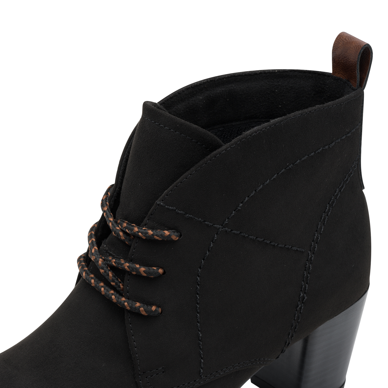 MARCO TOZZI Bottes à lacets  talon bloc, bottines, bottes à lacets avec coutures décoratives
