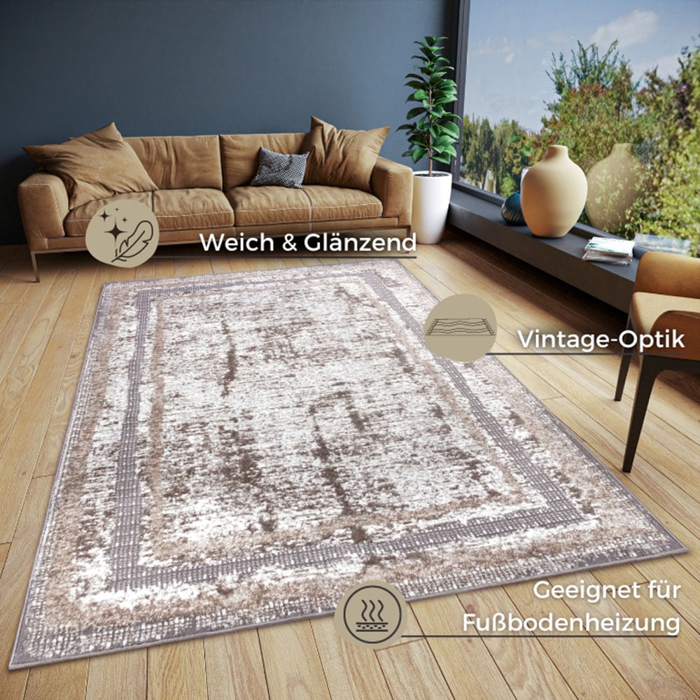 HANSE Home Teppich »Classic« rechteckig 13 mm Höhe Vintage, Orient, pflegeleicht, robust, glänzend