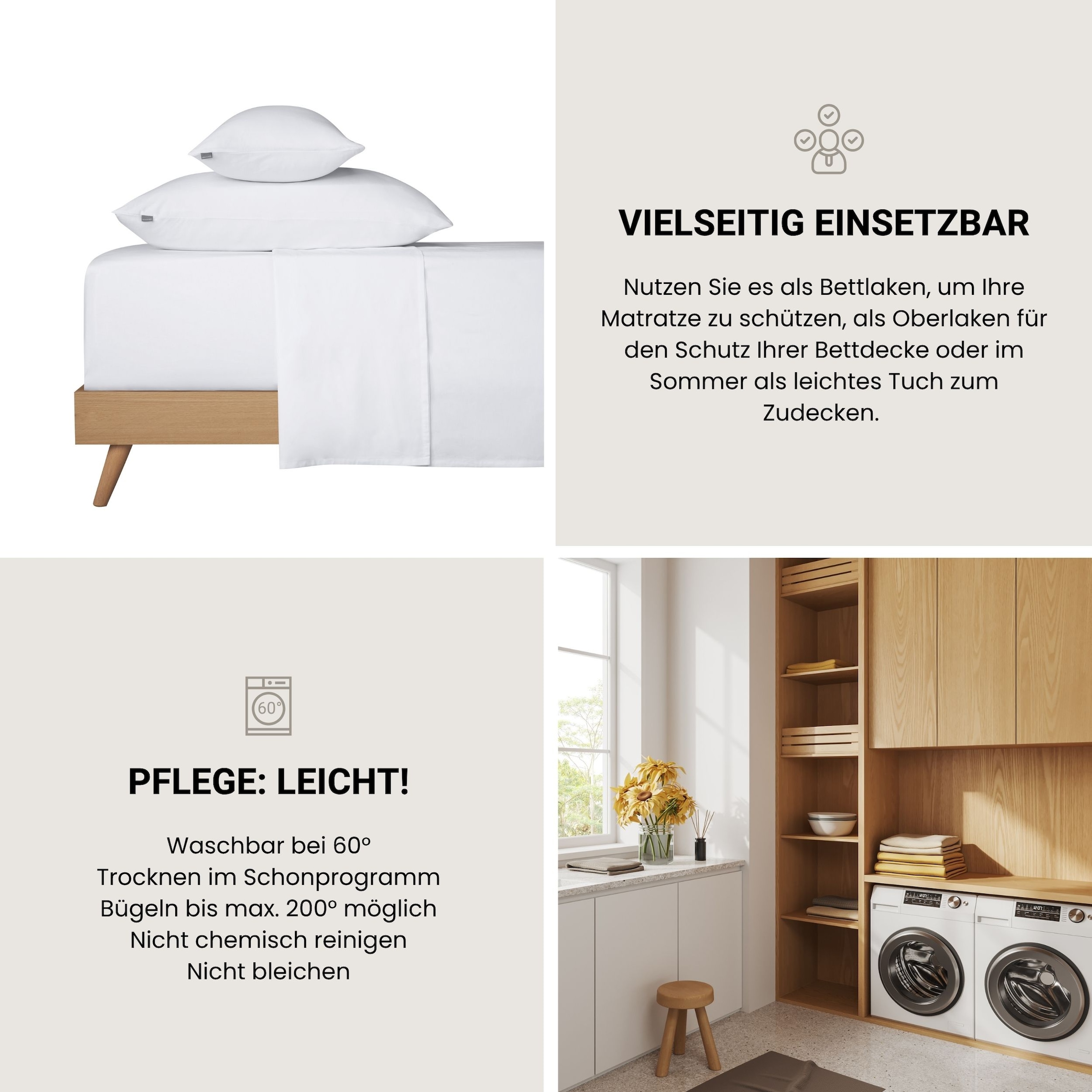 Schiesser Drap de lit »Smoothy aus glatter Baumwolle in klassischer, hotelinspirierter Optik« certifié Oeko-Tex®