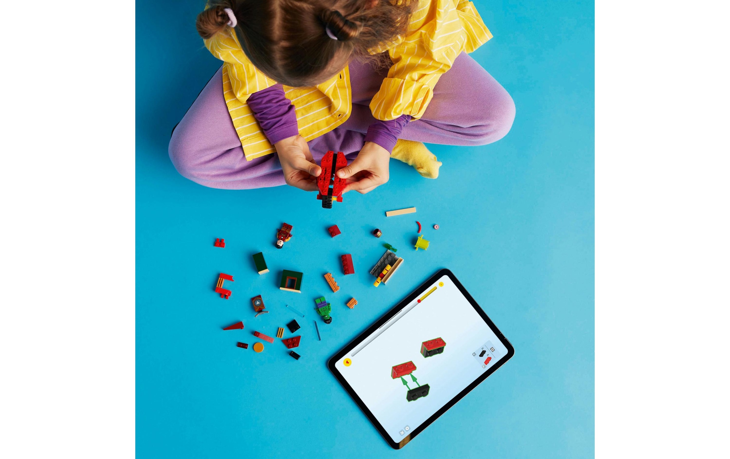 LEGO® Konstruktionsspielsteine »Marvel Iron Man mit Bike und der Hulk 76287«