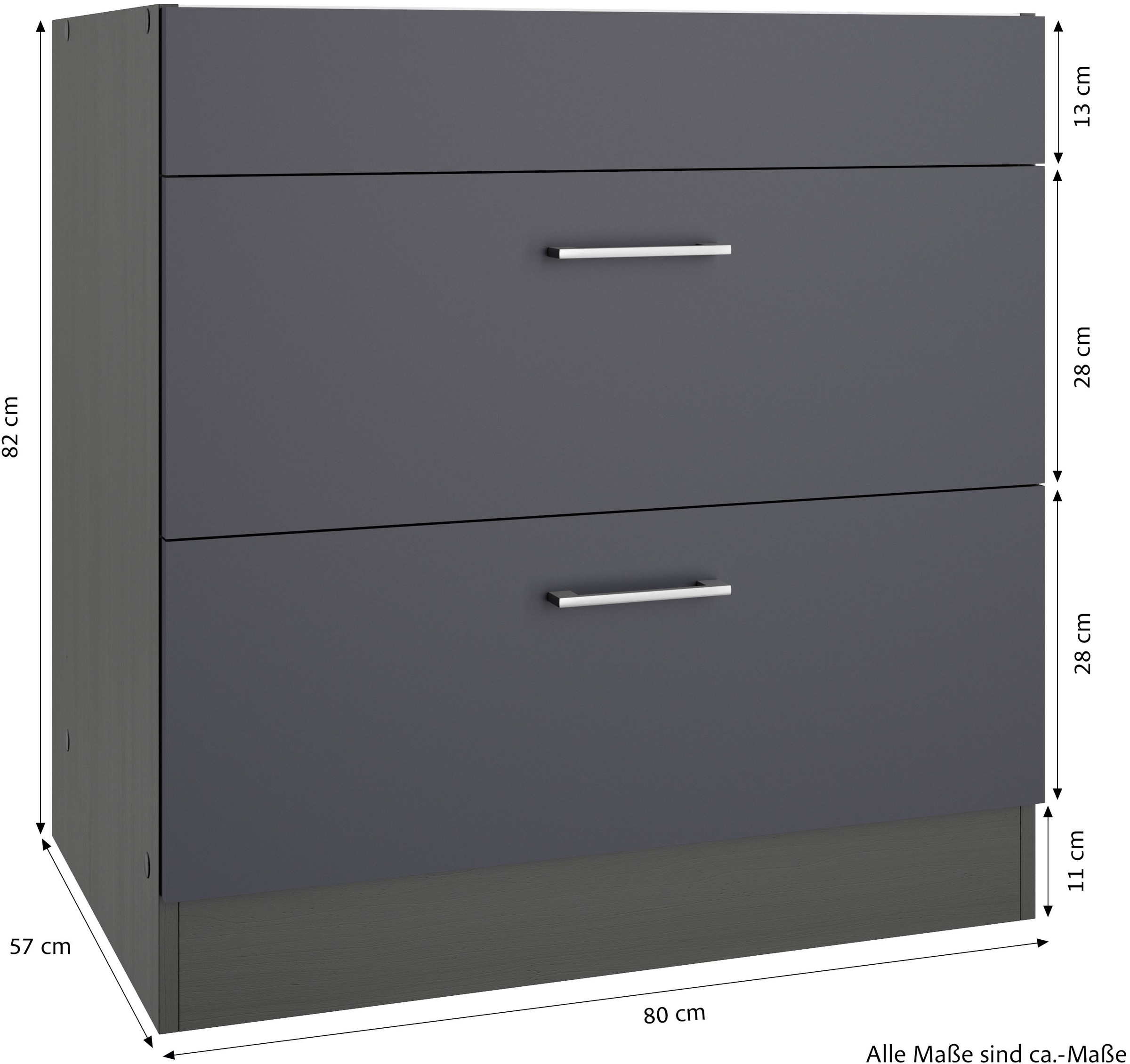 KOCHSTATION Armoire d'encastrement pour table de cuisson »KS-Milan« modification de plaque de cuisson 80 cm, façades mates ou brillantes