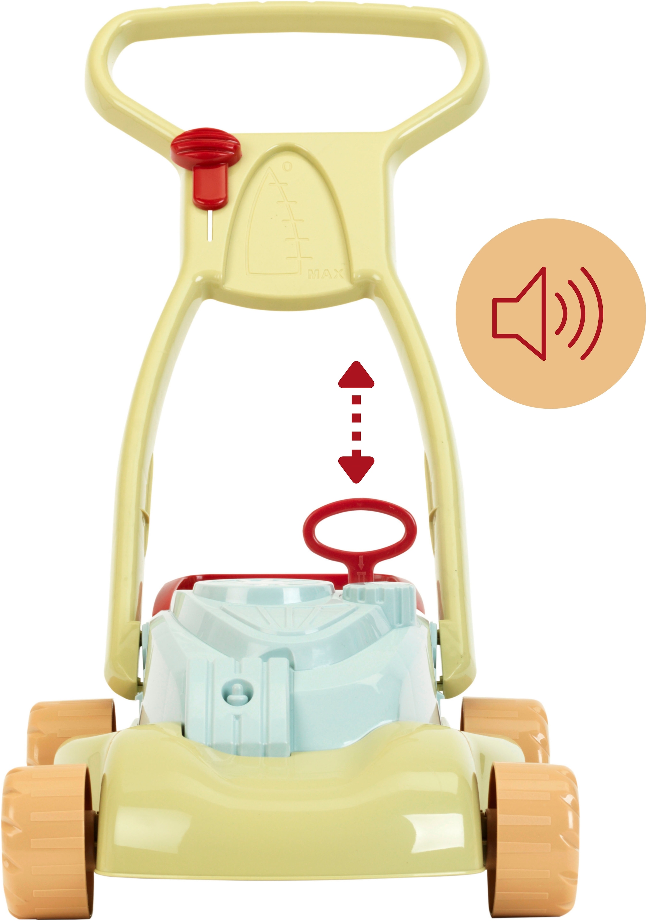 Klein Tondeuse à gazon pour enfants »Little Foot, Rasenmäher mit Grasfang, aus Recyclingkunststoff« Made in Germany