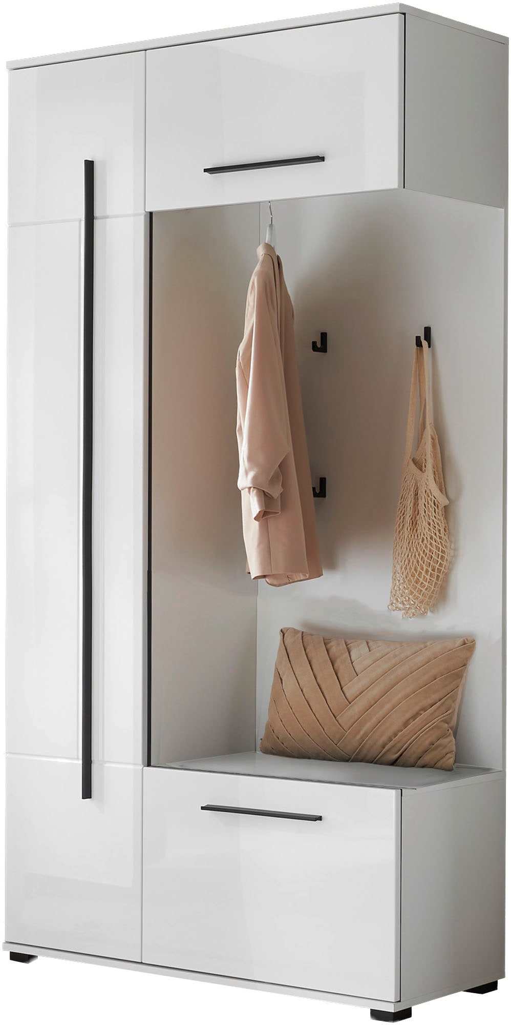 Home affaire Vestiaire compact »Cantara Flurgarderobe, modern, 2 Farben, 111 cm breit« vielseitig einsetzbar, unterschiedliche Stauraummöglichkeiten