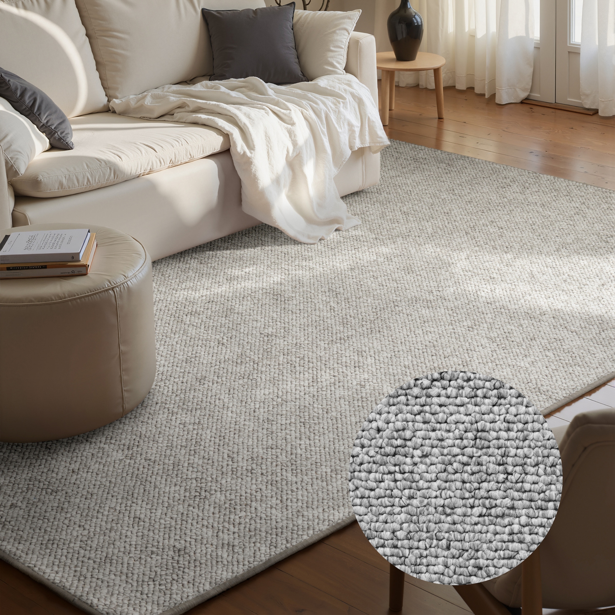 HANSE Home Tapis »Wolly 2« Rectangulaire 12 mm Höhe tissu plat, coureur, style scandinave, aspect laine, salle à manger, salon, couloir