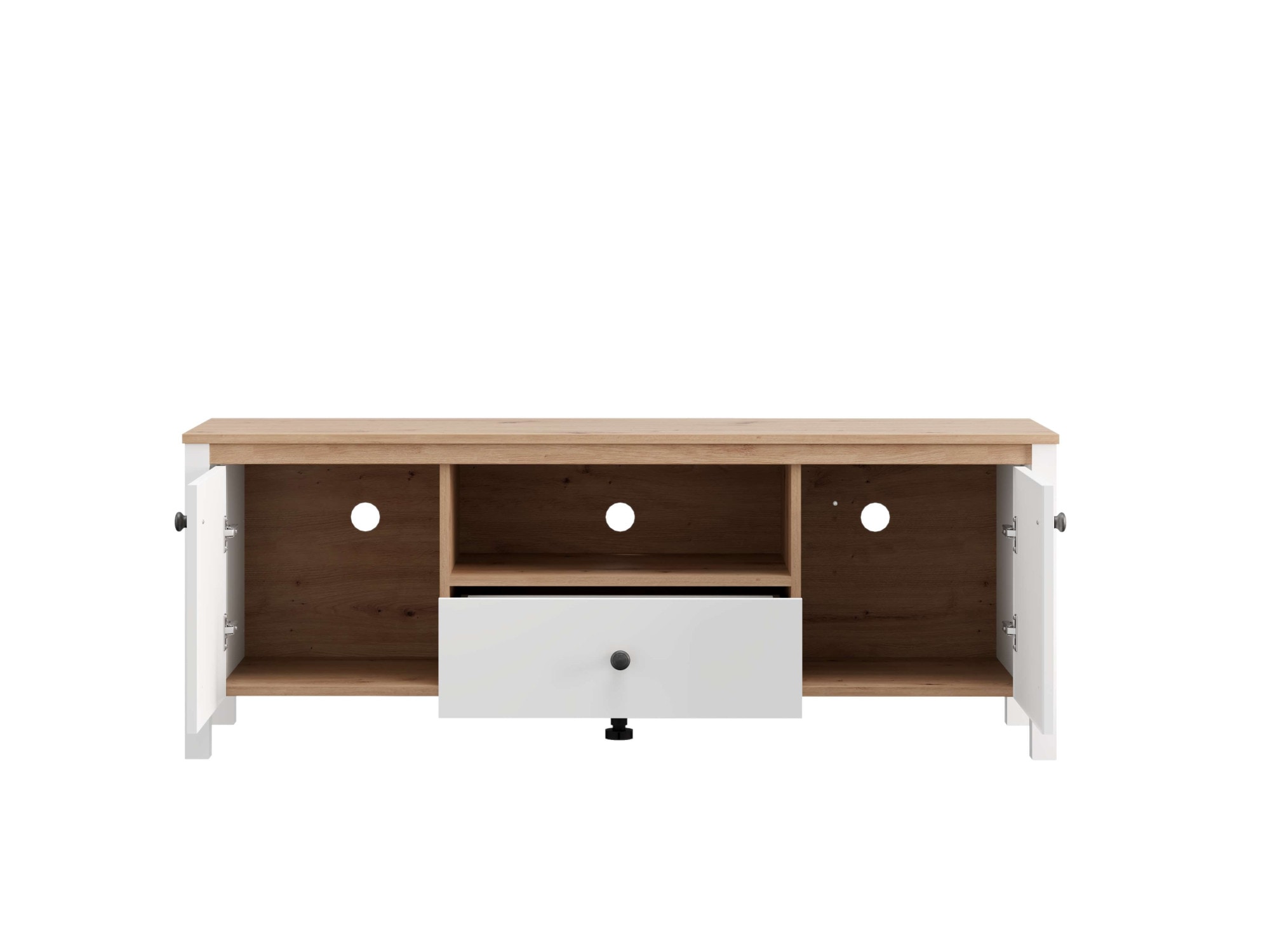 Home affaire Table basse »BEDFORD, TV-Board, TV-Kommode, TV-Schrank, TV-Unterschrank, TV-Möbel« Profil MDF 2D recouvert, marquage à chaud