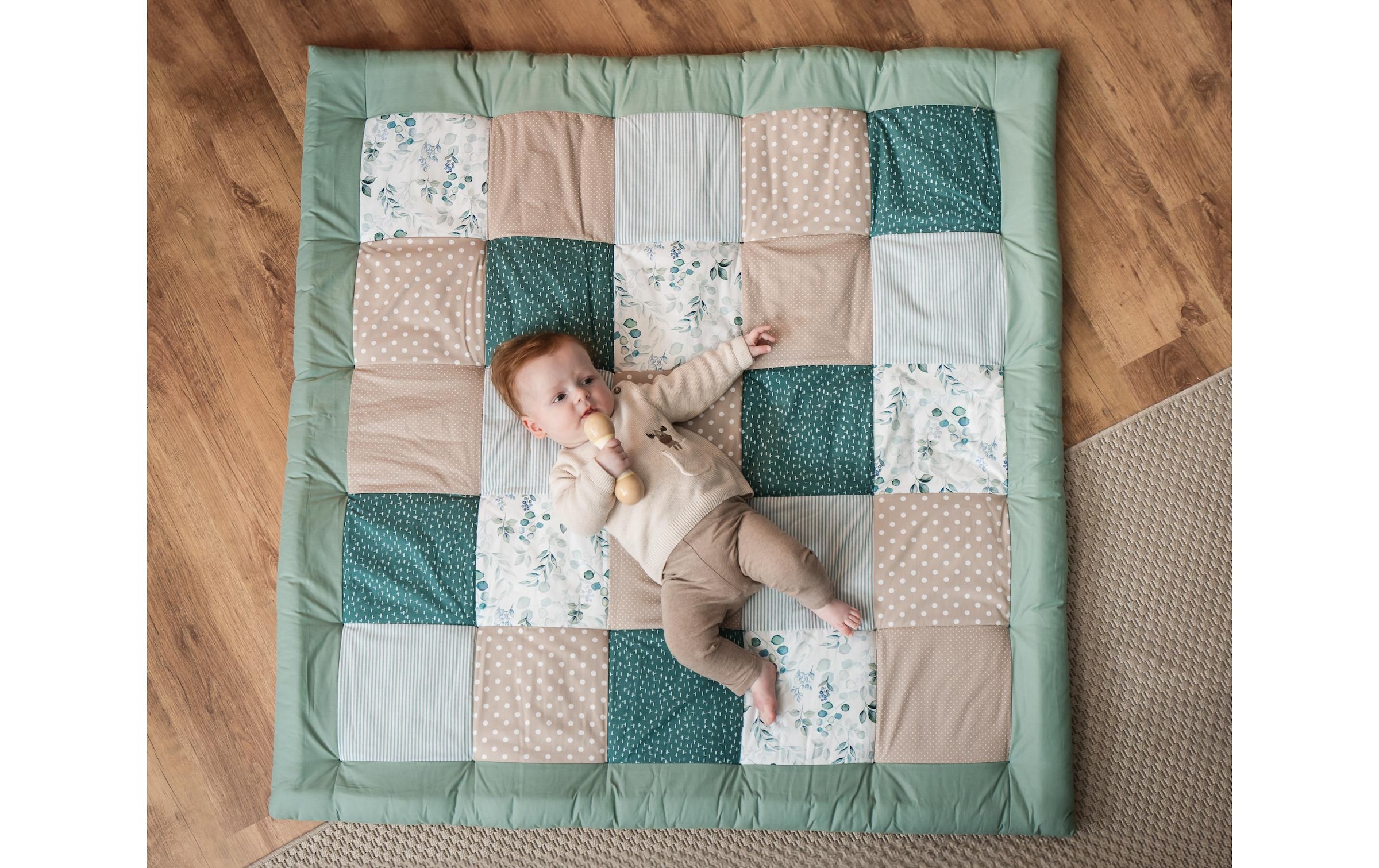 ULLENBOOM ® Krabbeldecke »Eukalyptus 140 x 140 cm«