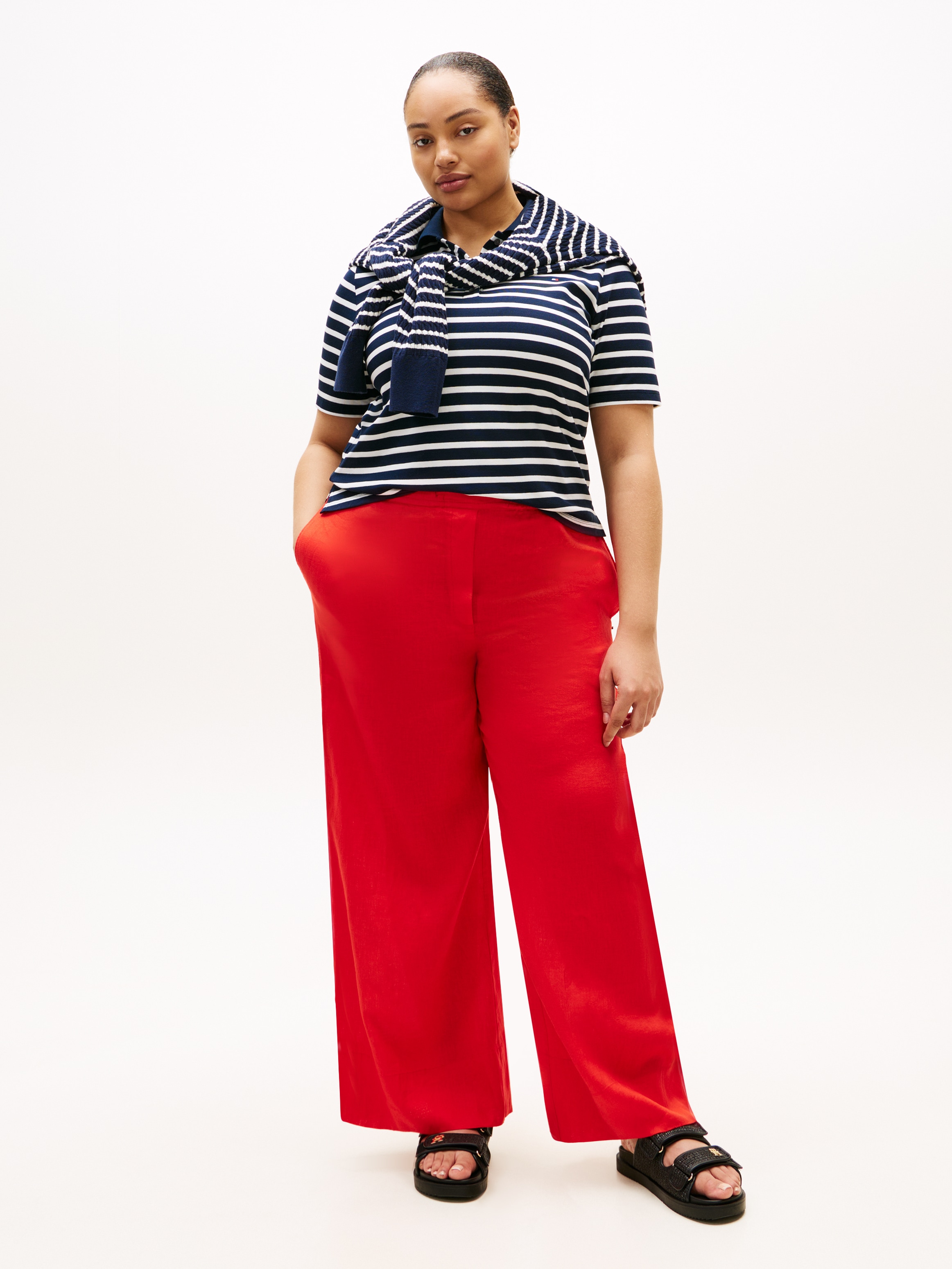 Tommy Hilfiger Curve Poloshirt »CRV 1985 REG PIQUE POLO SS« in grossen Grössen, Piqué-Qualität