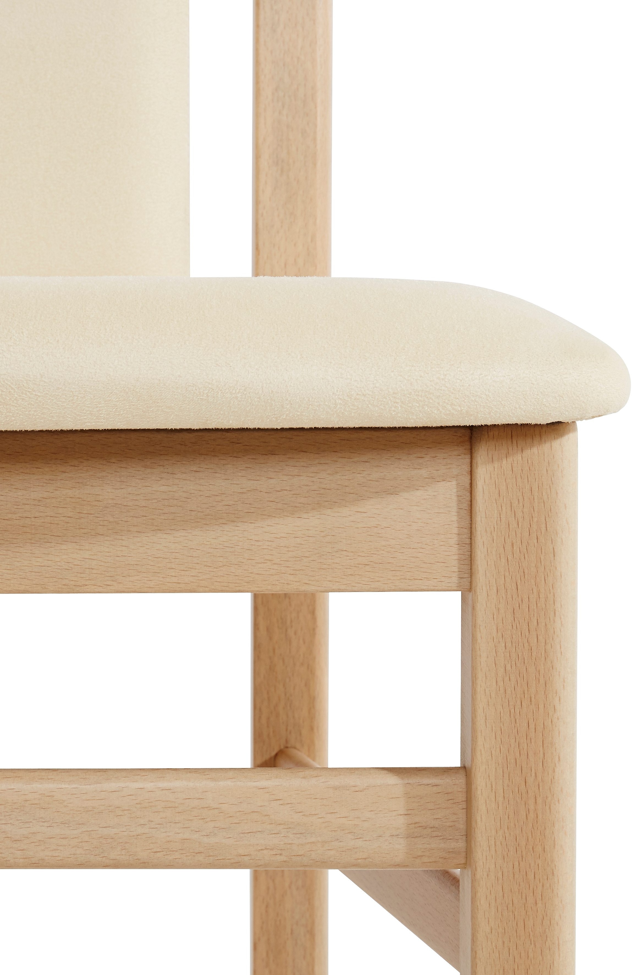 Home affaire Chaise de salle à manger »Berta Küchenstuhl« (Set) 2 cuisBezug in Microfaser, Gestell aus Buche Massivholz