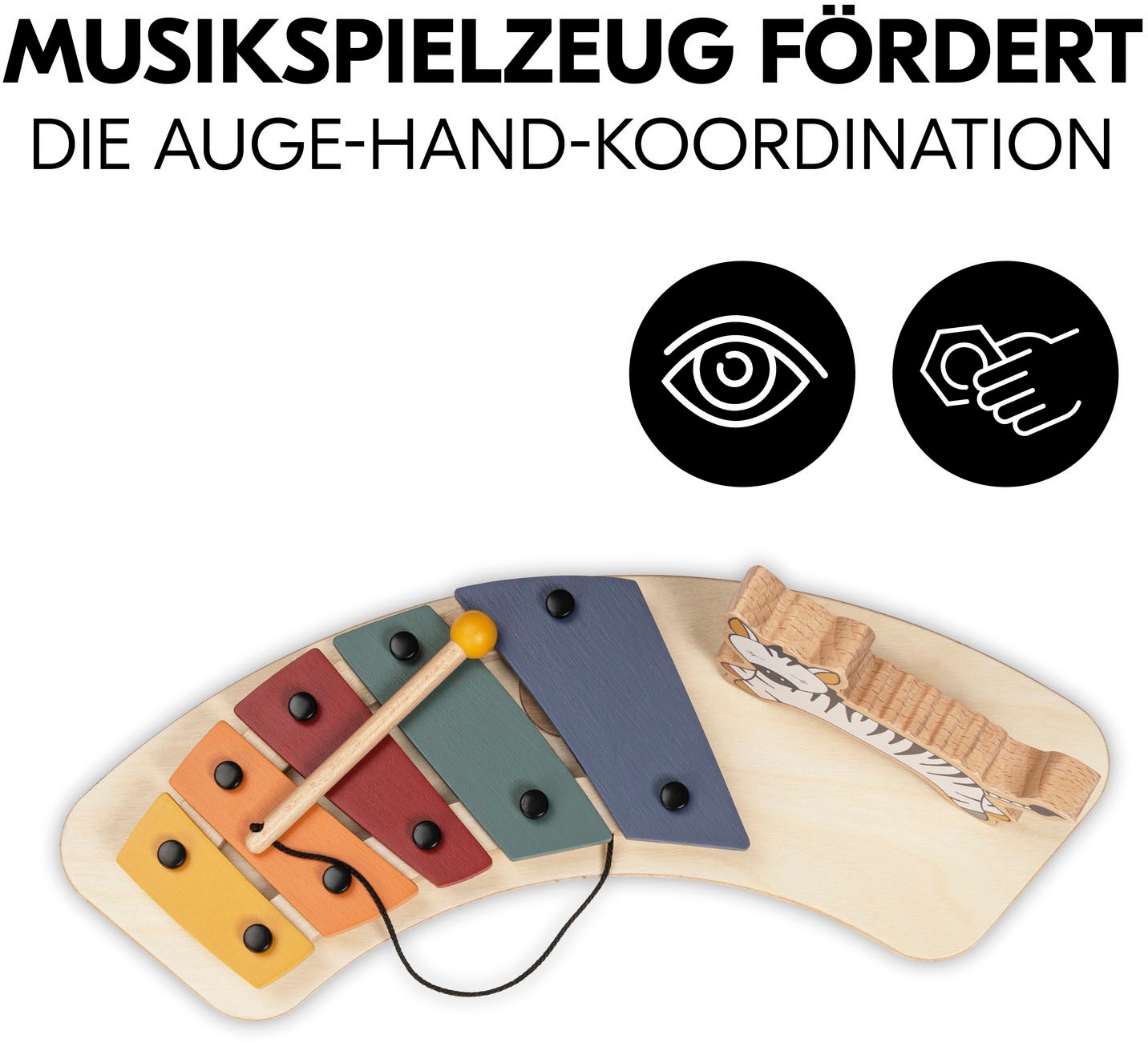 Hauck Spielzeug-Musikinstrument »Play Music Zebra für Hauck Spielbrett Play Tray« FSC® - schützt Wald