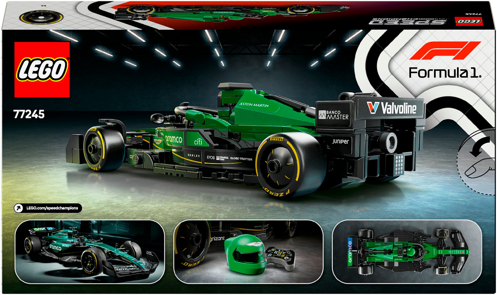 LEGO® Konstruktionsspielsteine »Aston Martin Aramco F1® AMR24 Rennauto (77245), LEGO® Speed Champions« Made in Europe