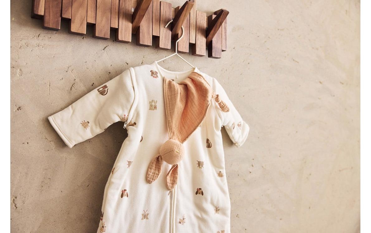 Jollein Babyschlafsack »Animal Friends« Gefütterter Schlafsack mit abnehmbaren Ärmeln