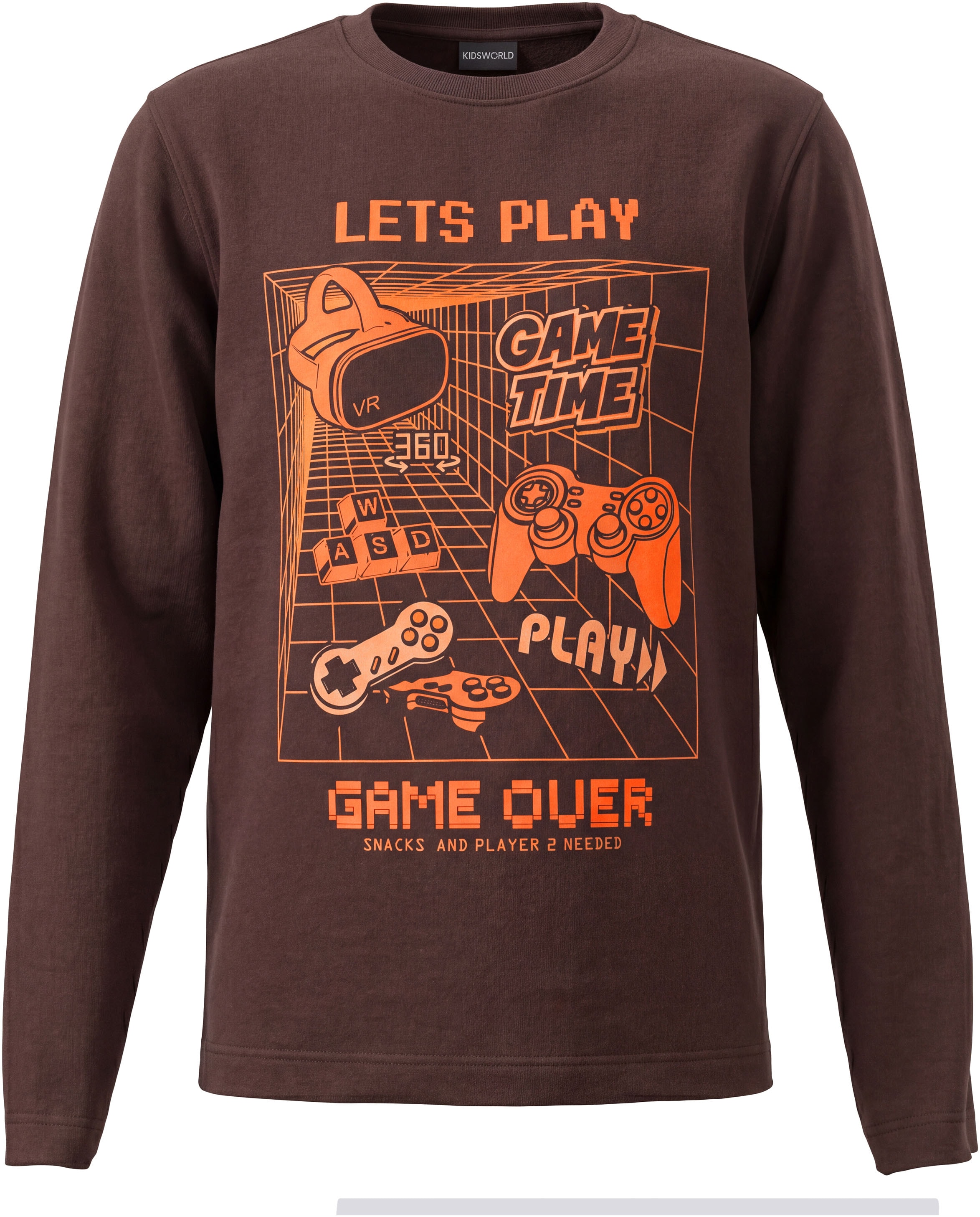 KIDSWORLD T-shirt à manches longues »Gamer-Shirt« manches longues, style basique, pour tous les jours et loisirs,
