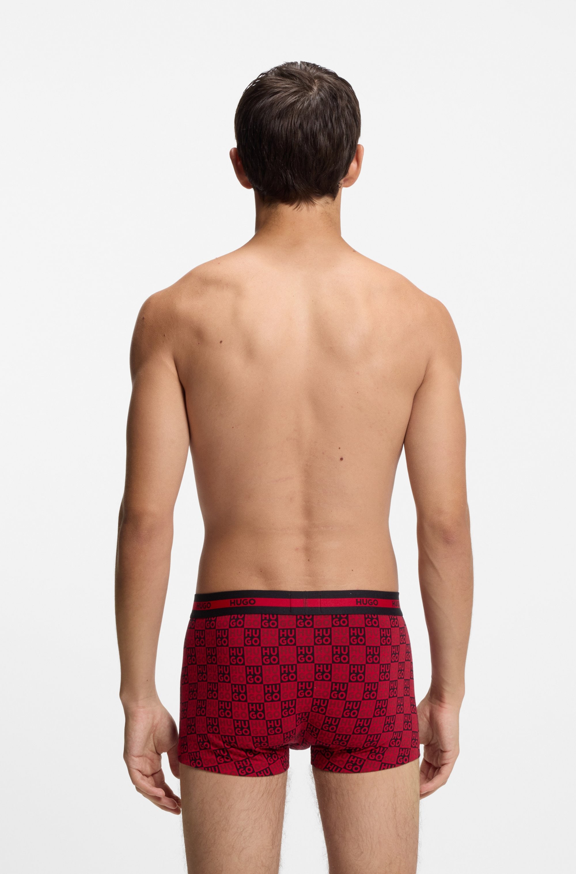 HUGO Underwear Tronc Packung, 3 cuis aus Stretch-Baumwolle mit Logo am Bund, körpernah,