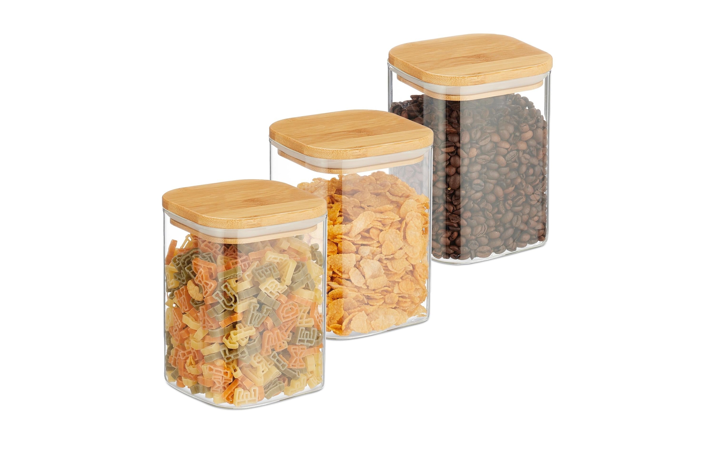 relaxdays Bocal à provisions »0.9 l« compatible lave-vaisselle