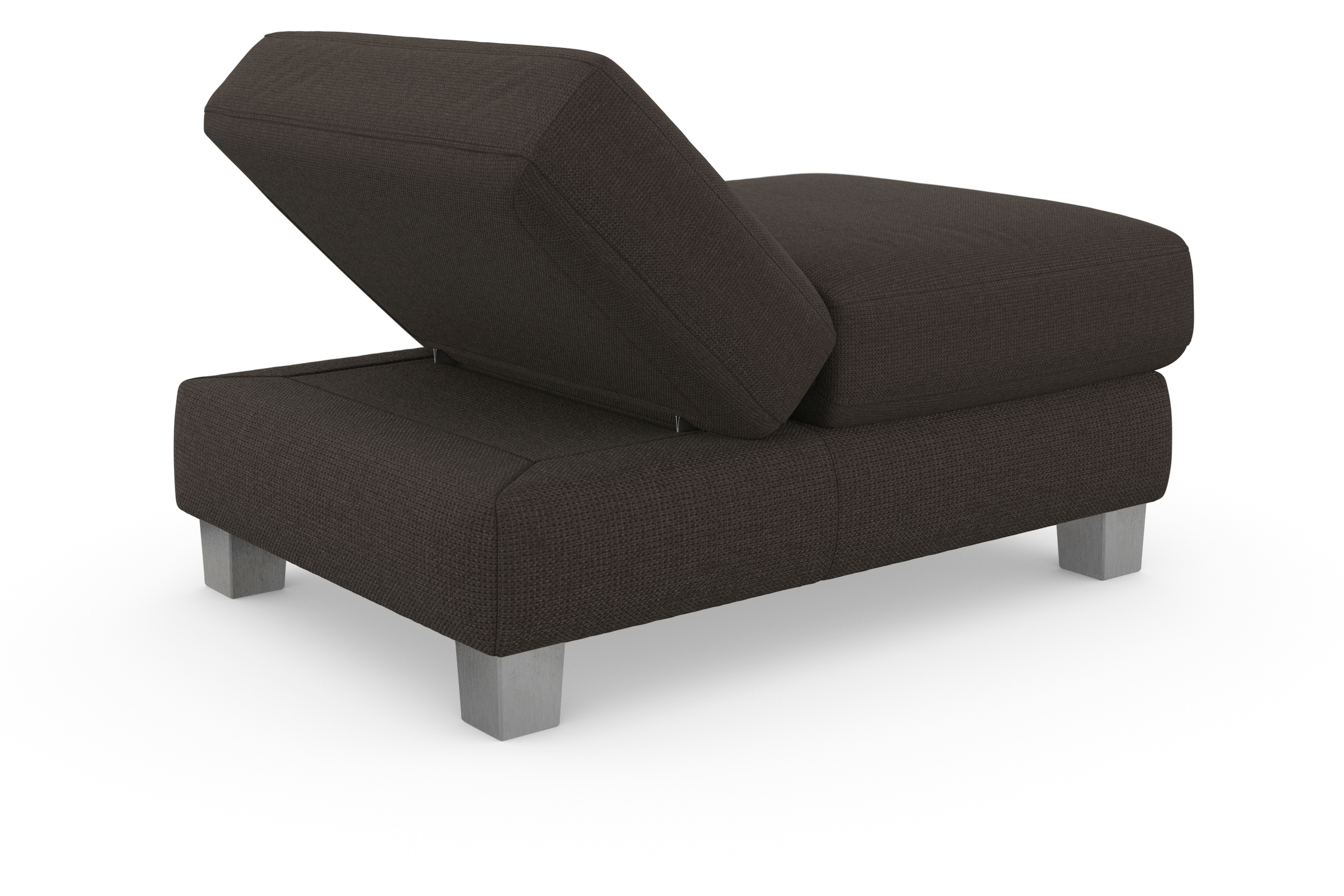 sit&more Polsterhocker »Dundee« mit Klappfunktion, Federkern und hochwertigen Edelstahlfüssen