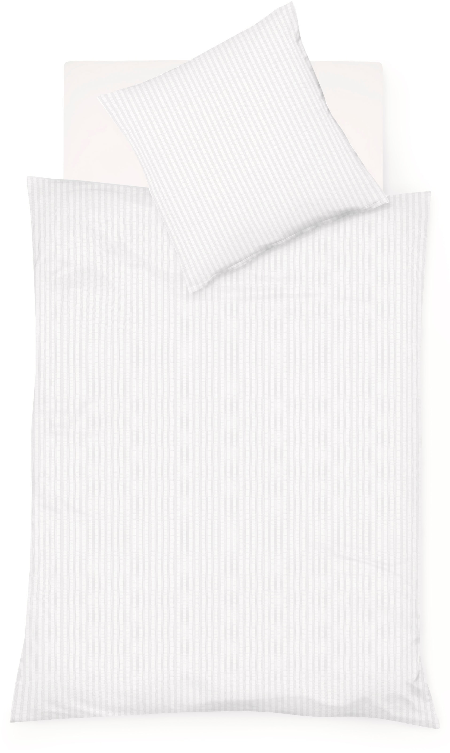 fleuresse Linge de lit »Rio« 2 cuis Feine buntgewebte Seersucker-Bettwäsche mit Reissverschluss