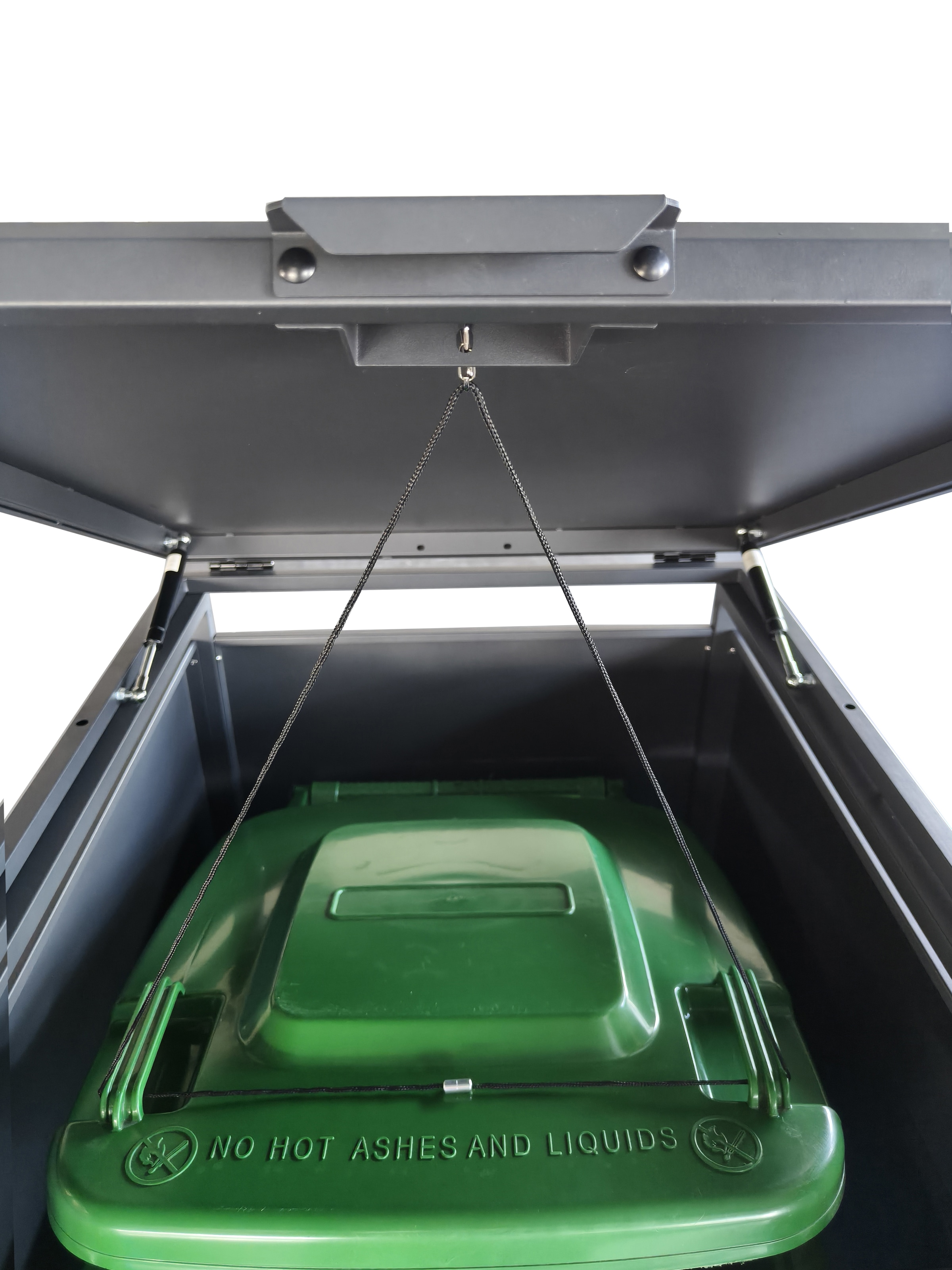 KONIFERA Mülltonnenbox »Bilbao Premium, Metall pulverbeschichtet 120-240L« Deckel mit Gasdruckfeder, abschliessbar, 120-240L BxTxH: 68x80x117 cm