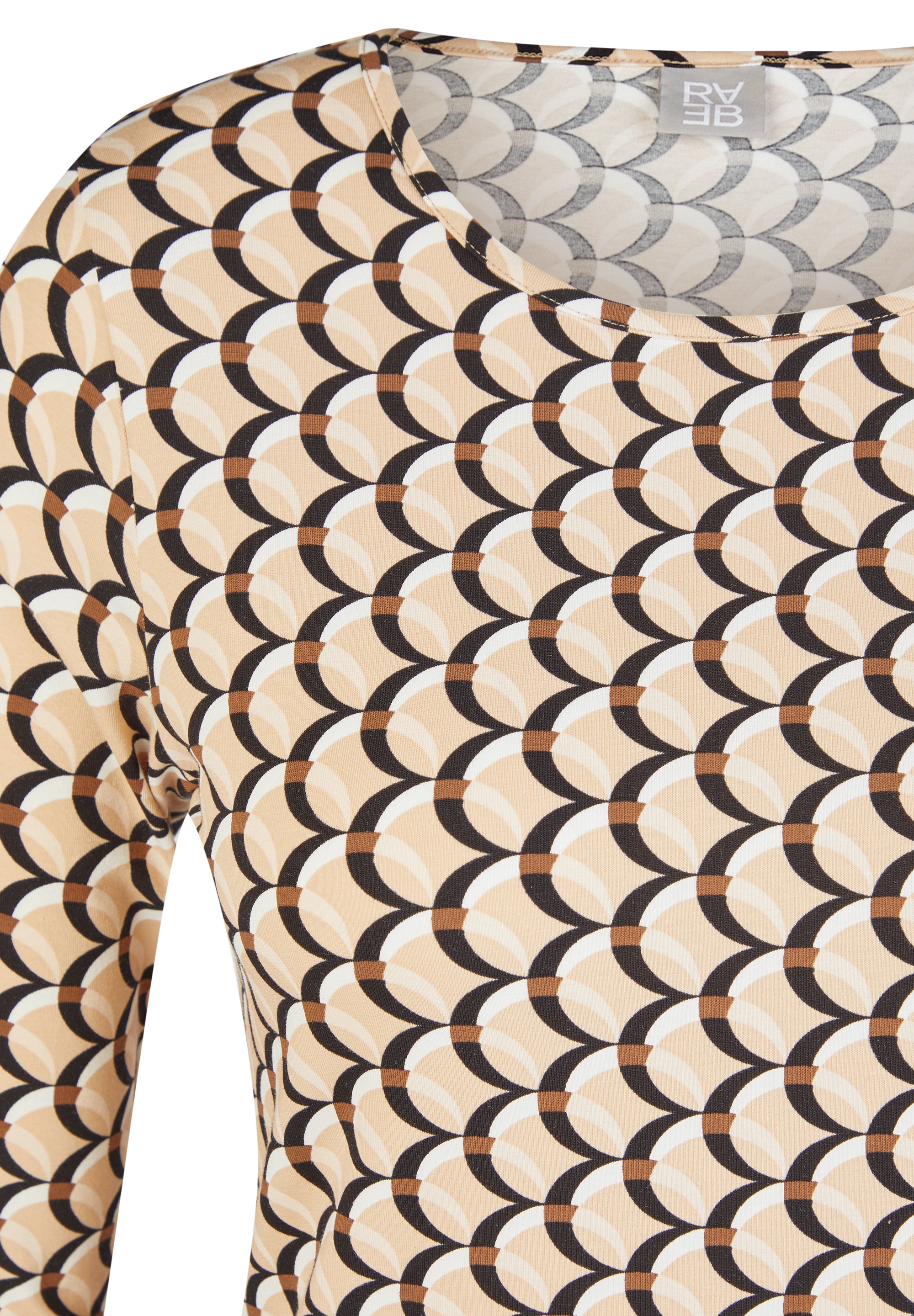 Rabe T-shirt à manches 3/4 mit All-Over Print